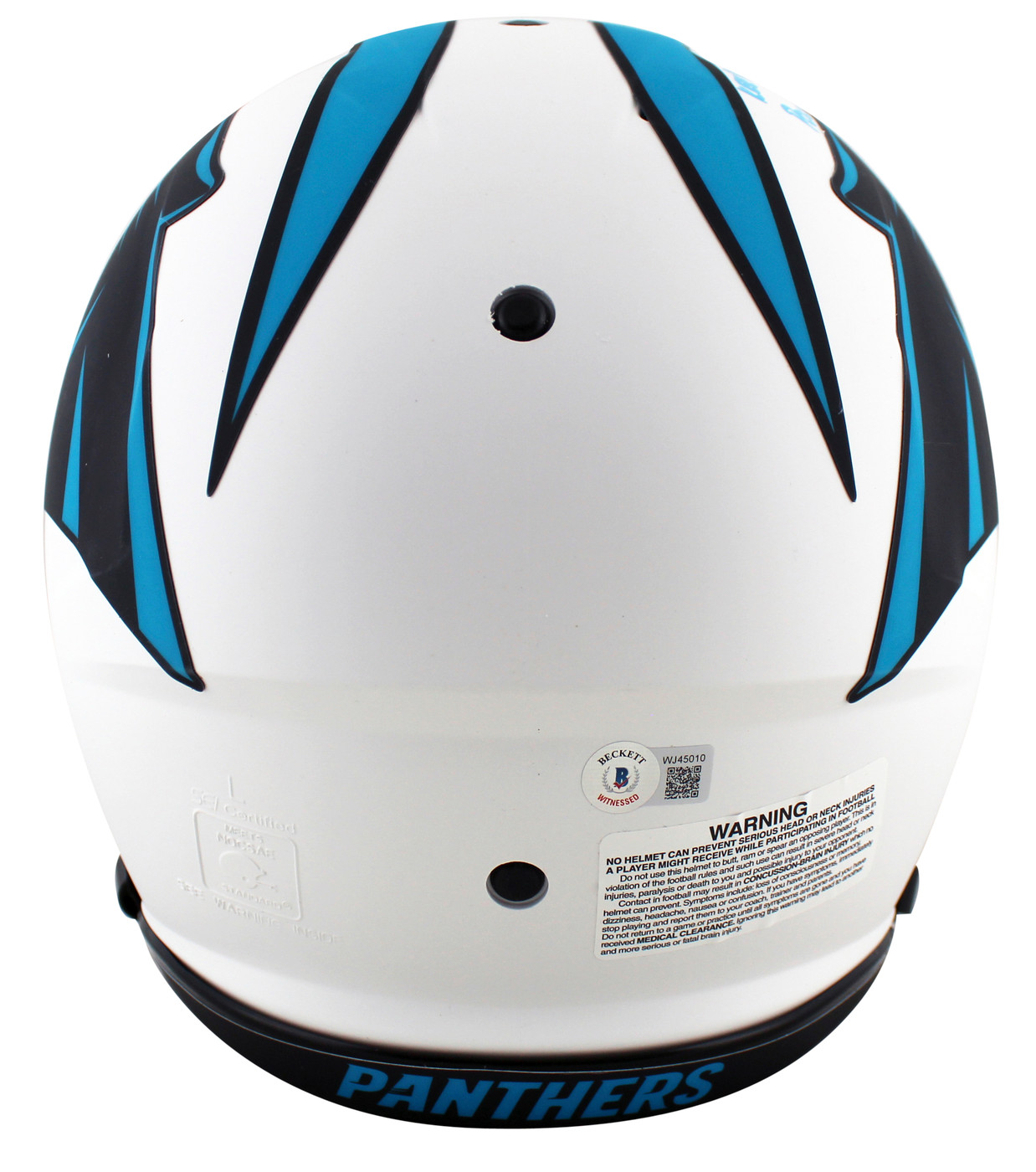 Panthers Luke Kuechly "KP" Signed Lunar Full Size Speed Proline Helmet BAS Wit