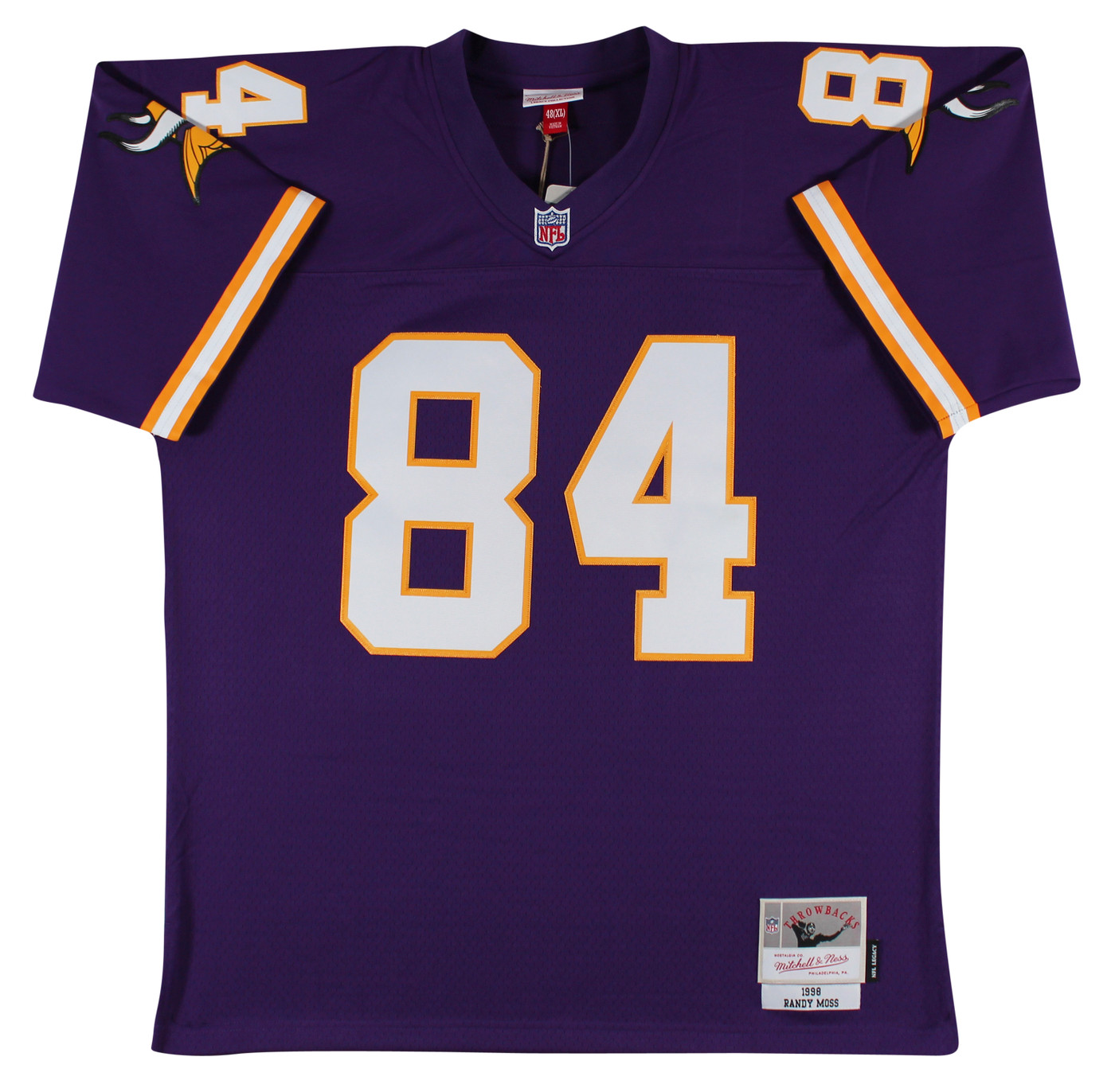 Vikings Randy Moss Authentic Signed Purple Mitchell & Ness Jersey BAS Witnessed