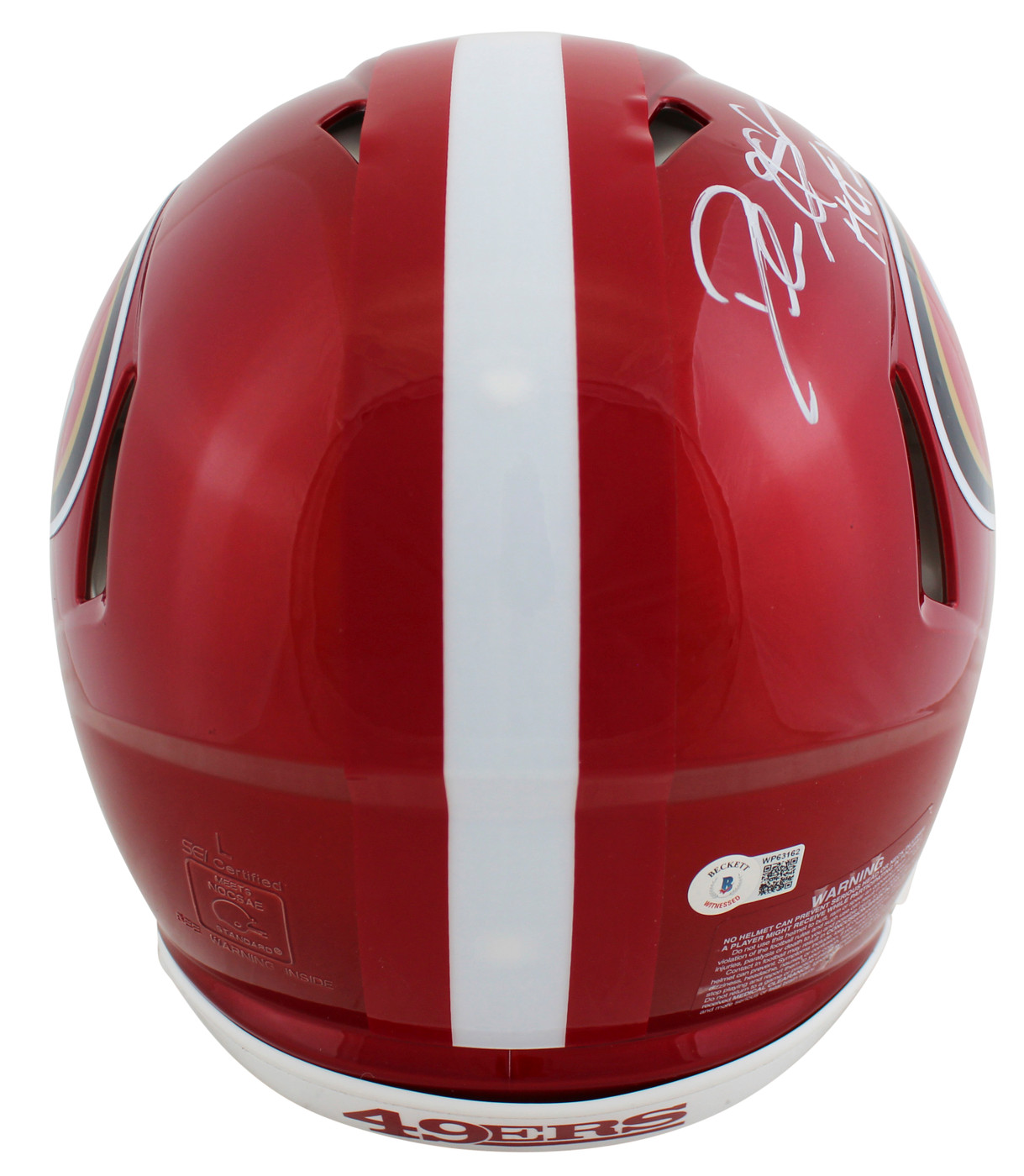 49ers Deion Sanders HOF 2011 Signed Flash Full Size Speed Proline Helmet BAS Wit