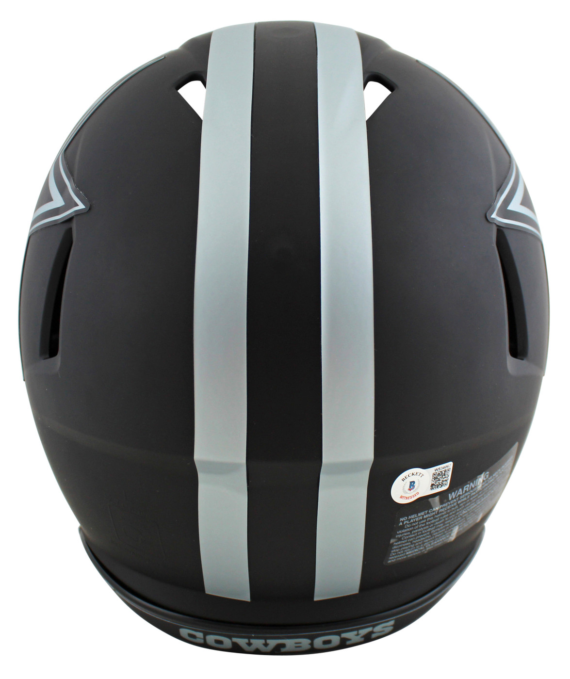 Cowboys Dak Prescott Signed Eclipse F/S Speed Proline Helmet w/ Silver Sig BAS W