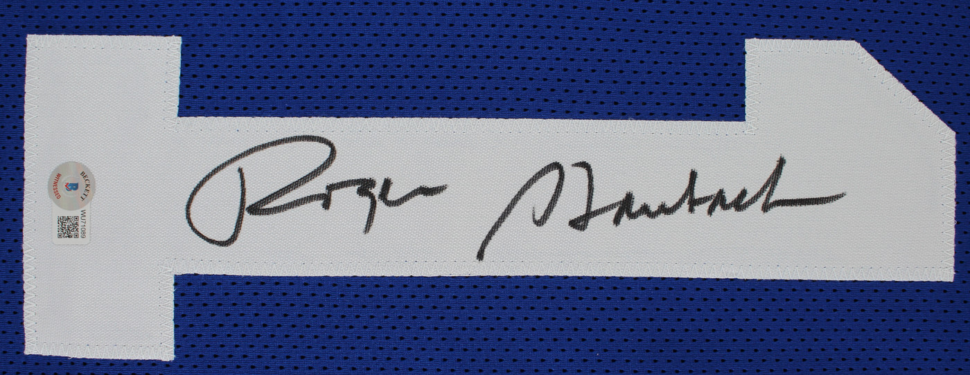 Roger Staubach Authentic Signed Blue Throwback Pro Style Jersey BAS Witnessed