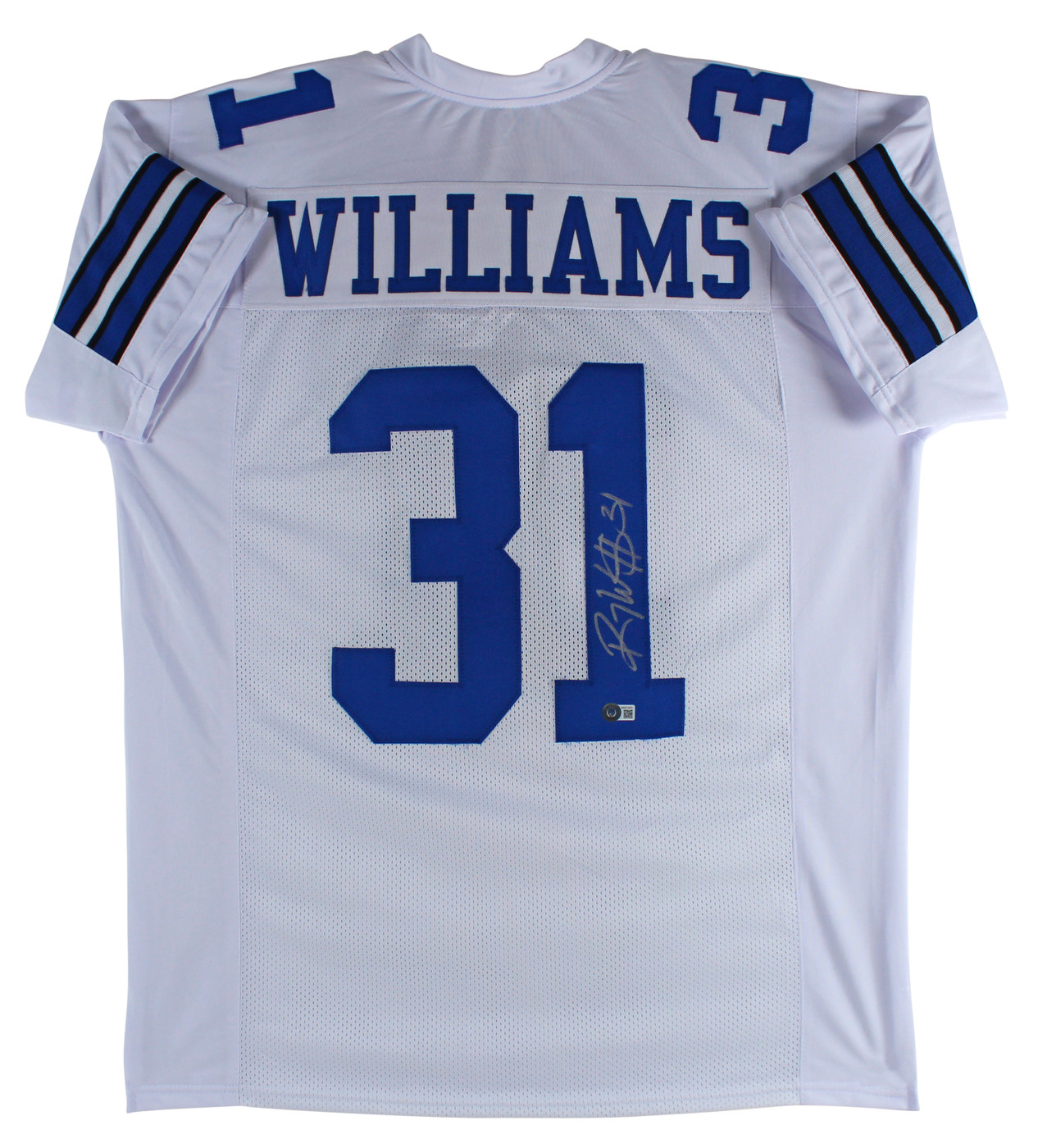 Roy Williams Authentic Signed White Pro Style Jersey Autographed BAS Witnessed