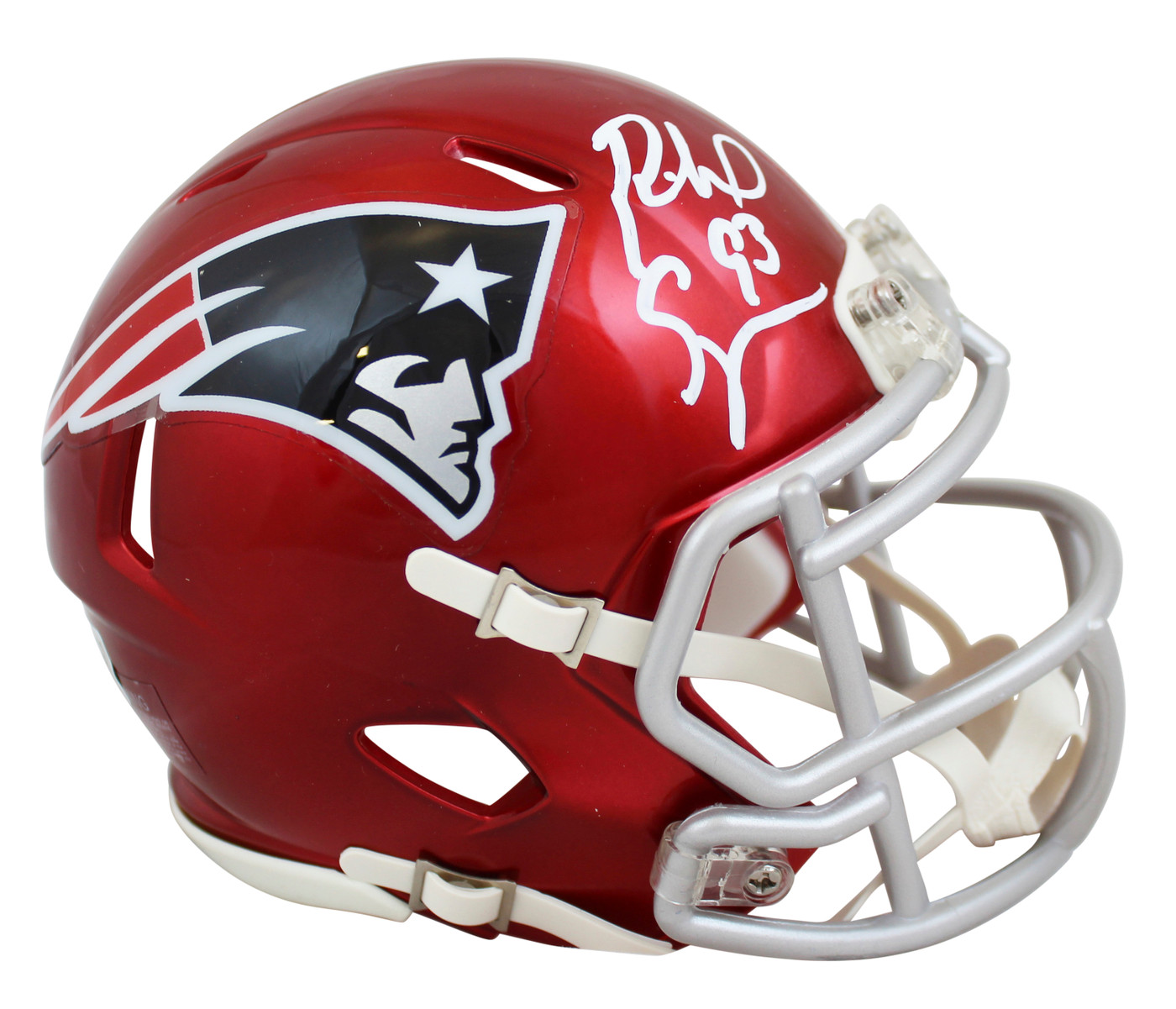 Patriots Richard Seymour Authentic Signed Flash Speed Mini Helmet  BAS Witnessed
