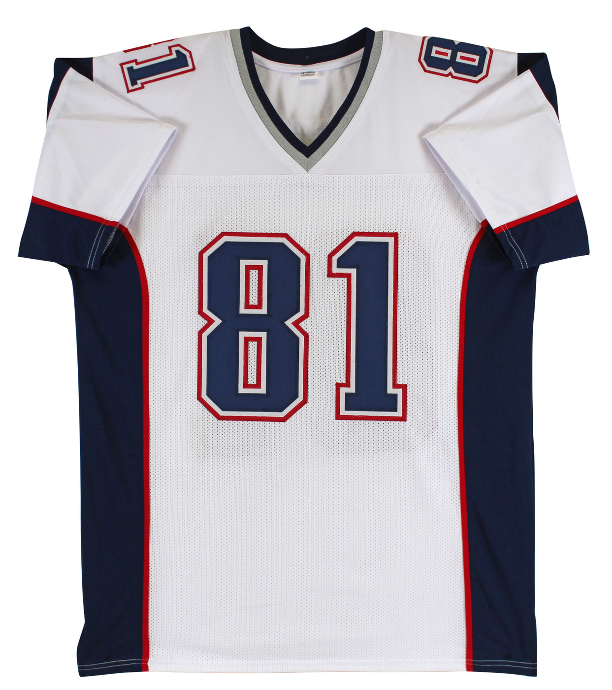 Randy Moss Authentic Signed White Pro Style Jersey Autographed BAS Witnessed Version 1