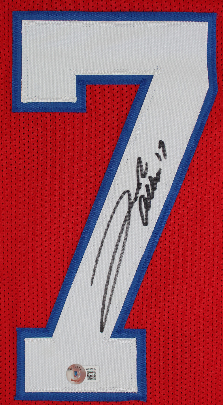 Josh Allen Authentic Signed Red Pro Style Jersey Autographed BAS Witnessed