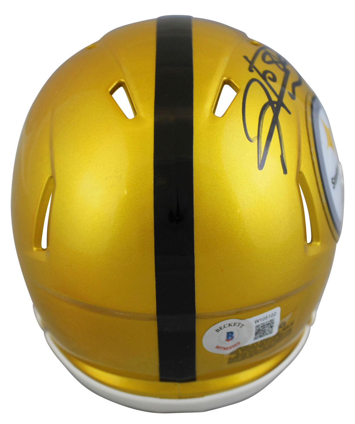 Steelers Hines Ward Authentic Signed Flash Speed Mini Helmet BAS Witnessed