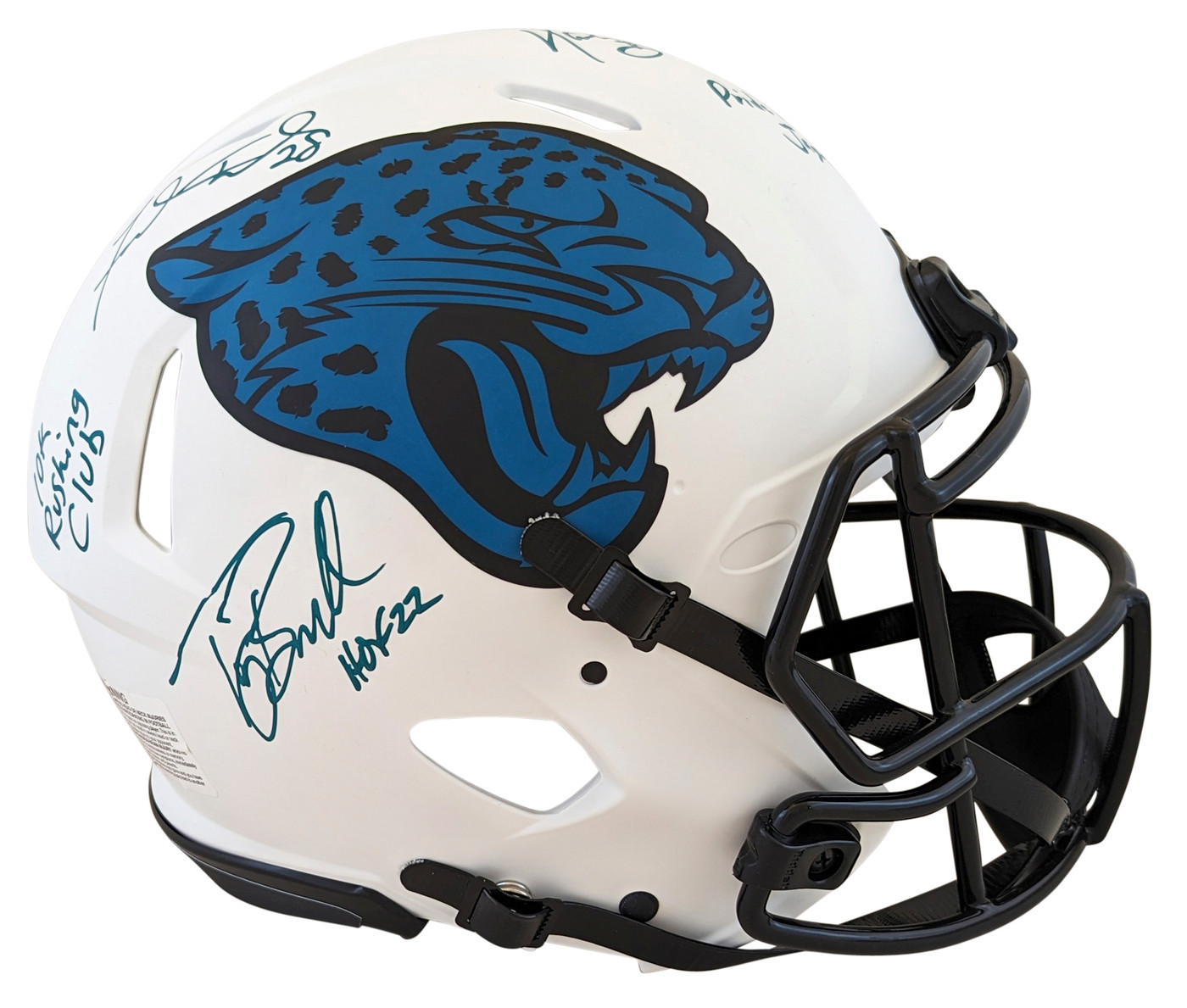 Jaguars (3) Taylor, Brunell & Boselli Signed Lunar F/S Speed Proline Helmet BAS