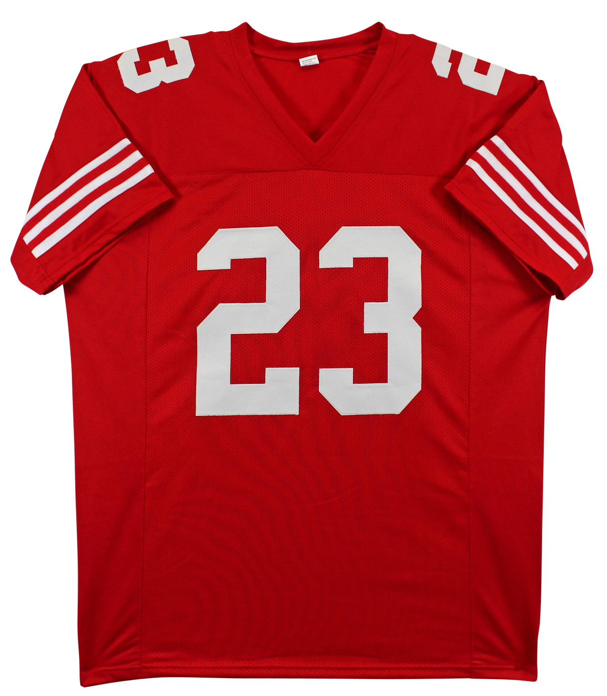 Christian McCaffrey Authentic Signed Red Pro Style Jersey BAS Witnessed