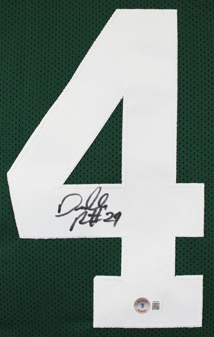 Darrelle Revis Authentic Signed Green Pro Style Jersey Autographed BAS Witnessed