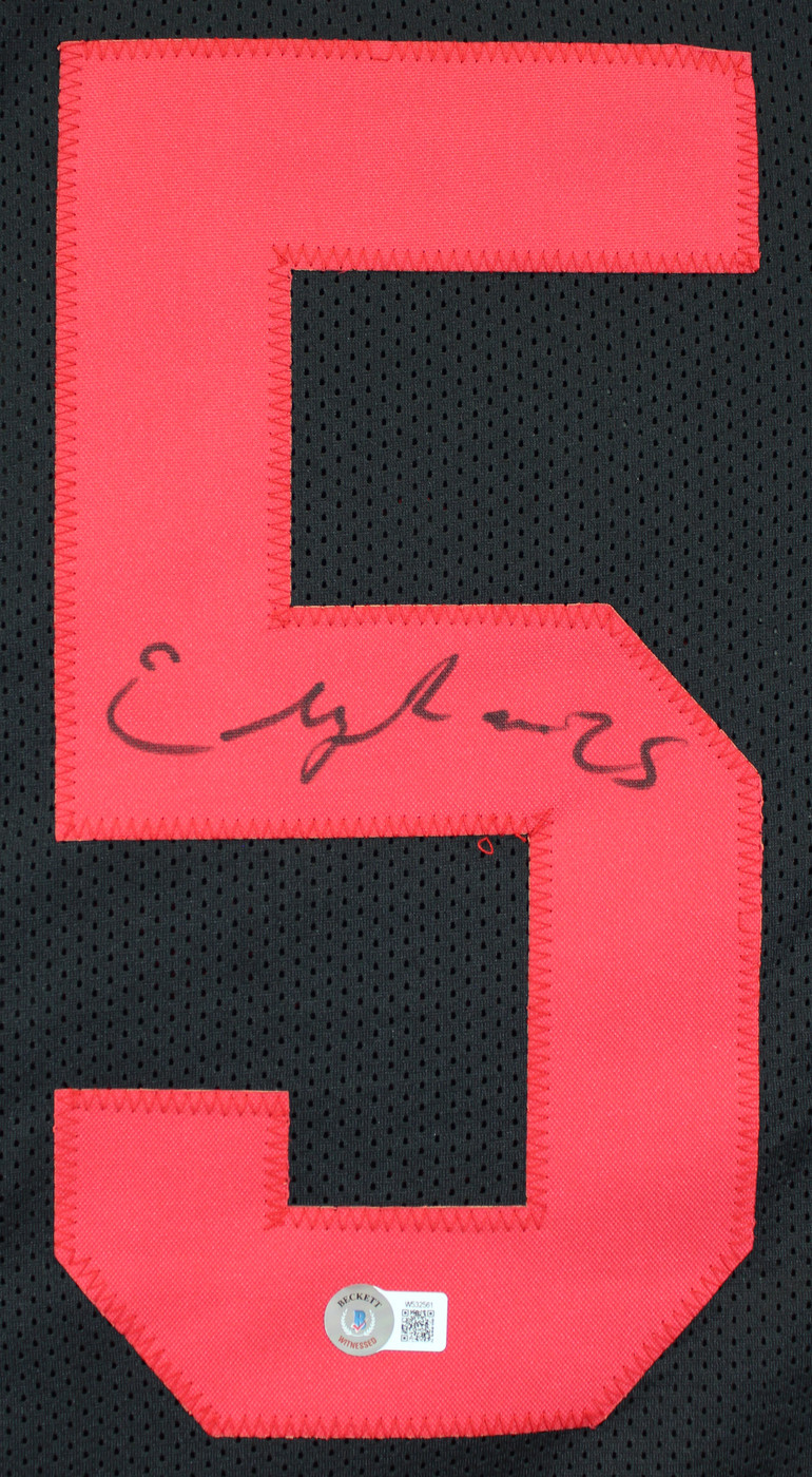 Elijah Mitchell Authentic Signed Black Pro Style Jersey Autographed BAS Witness