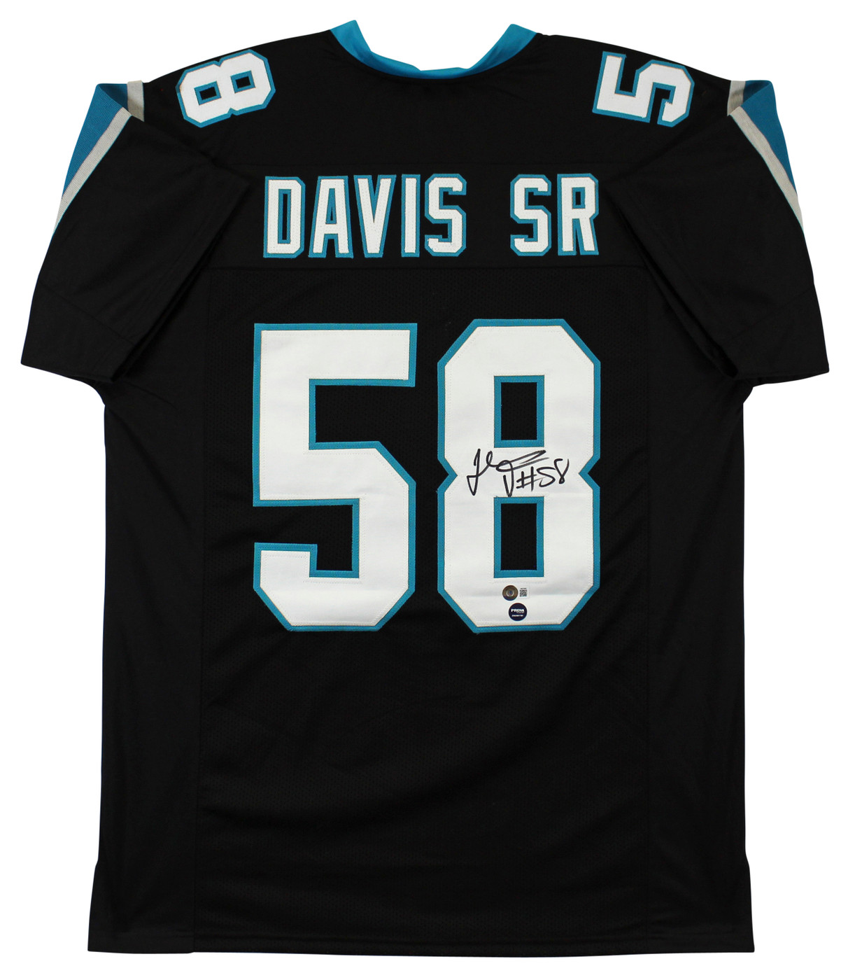Thomas Davis Authentic Signed Black Pro Style Jersey Autographed BAS Witnessed