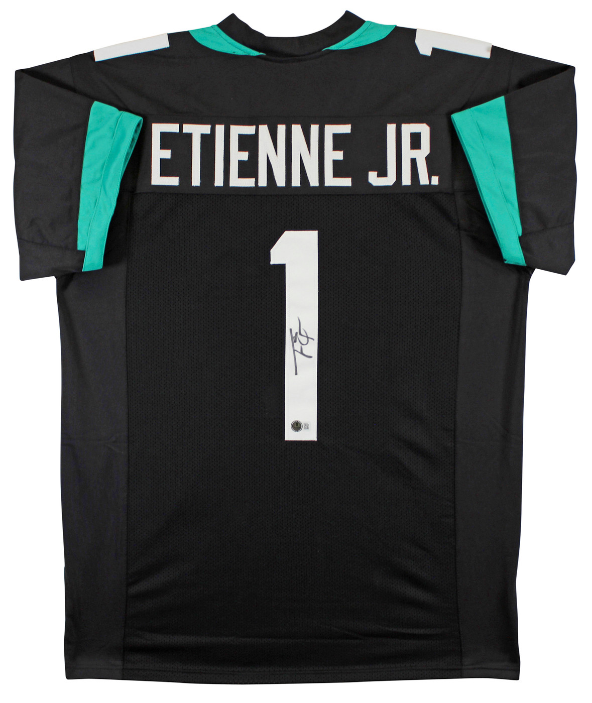 Travis Etienne Authentic Signed Black Pro Style Jersey Autographed BAS Witnessed