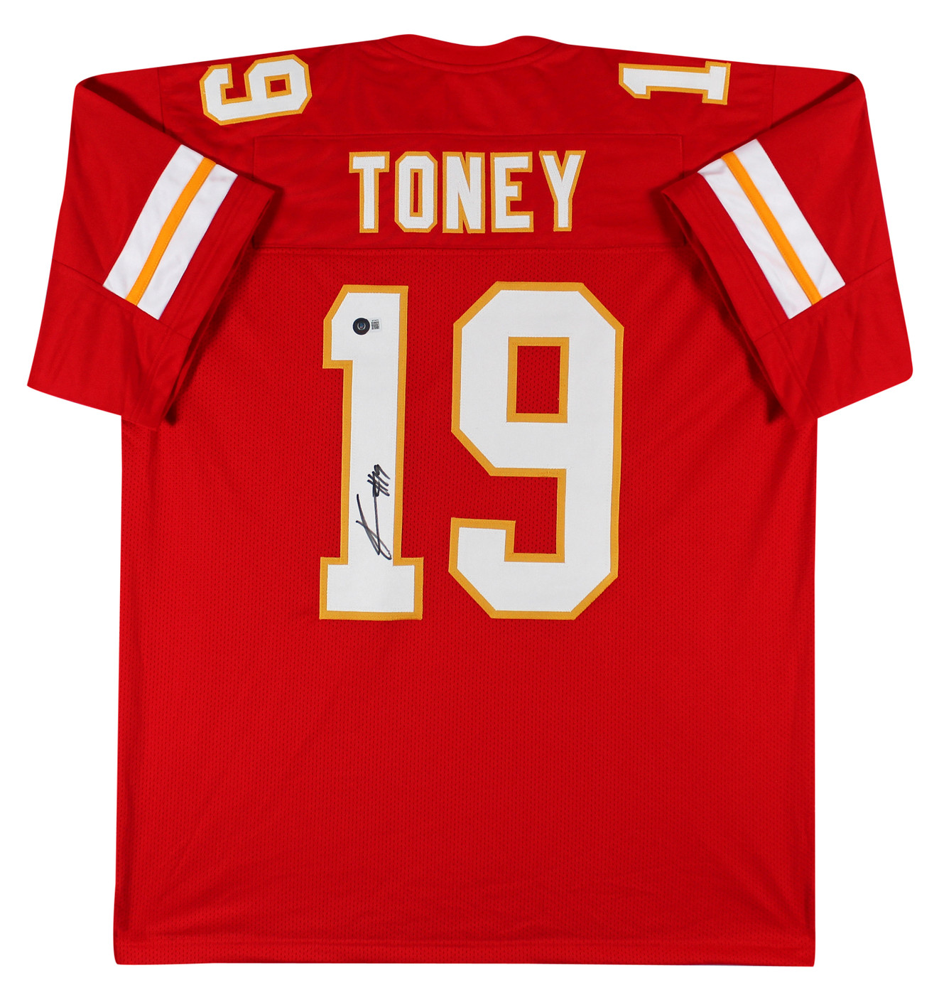 Kadarius Toney Authentic Signed Red Pro Style Jersey Autographed BAS Witnessed