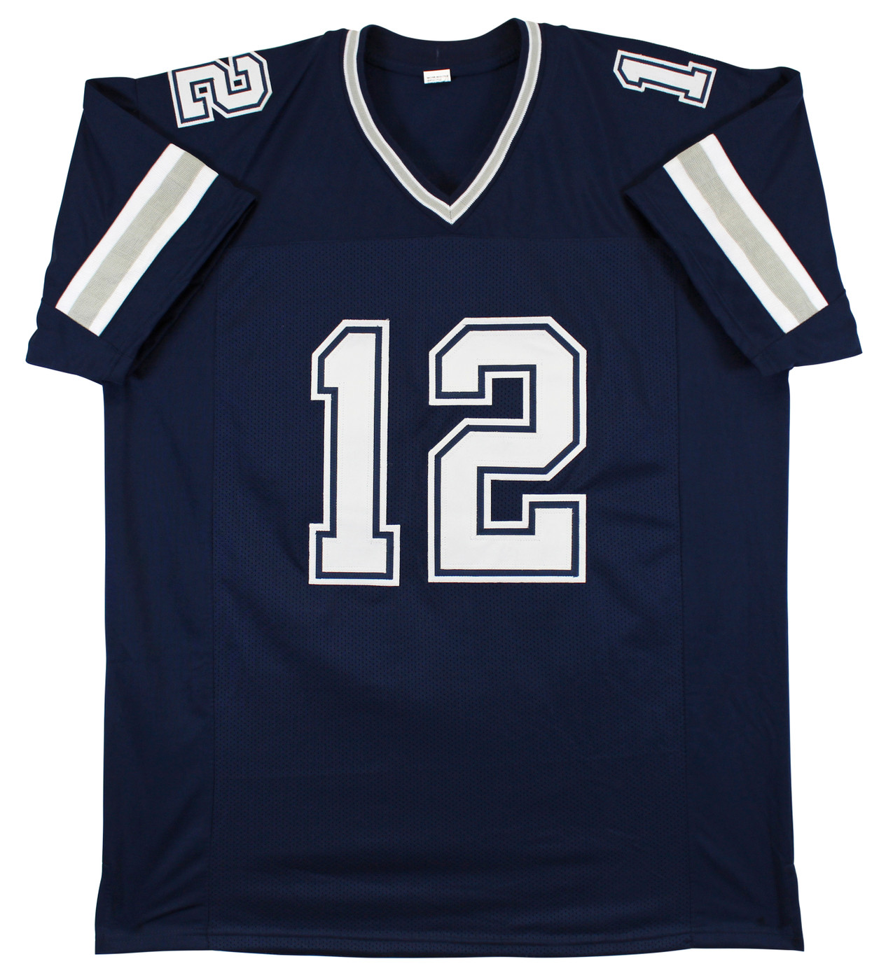 Roger Staubach Authentic Signed Navy Blue Pro Style Jersey BAS Witnessed