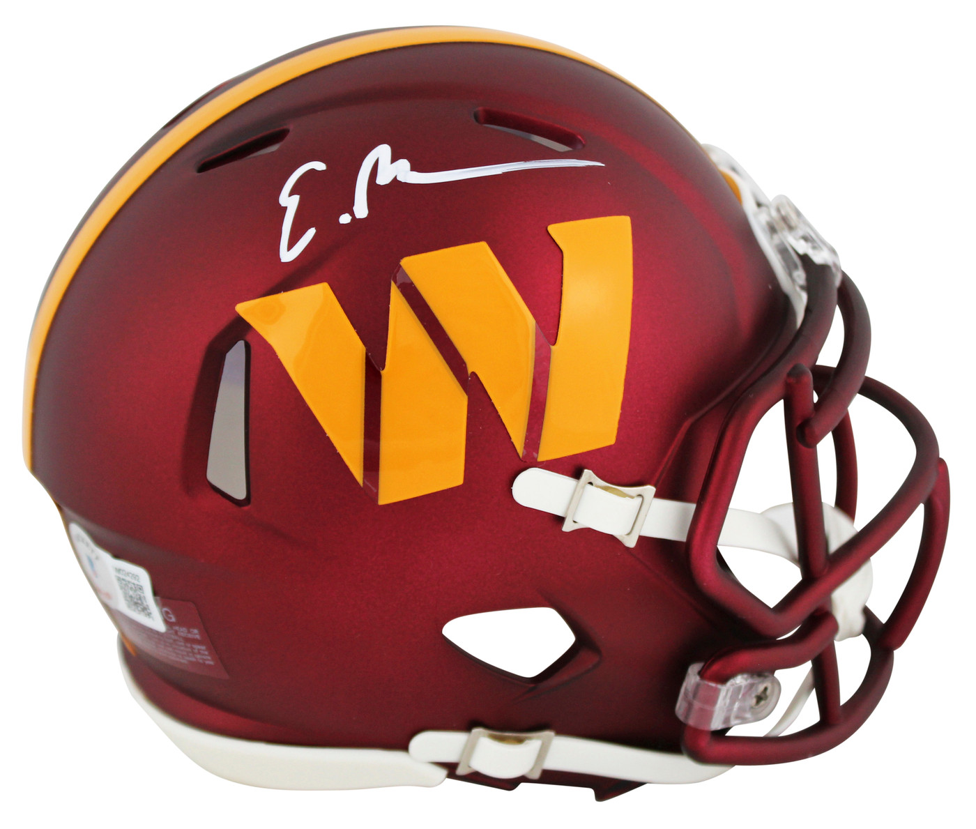 Commanders Emmanuel Forbes Authentic Signed Speed Mini Helmet BAS Witnessed