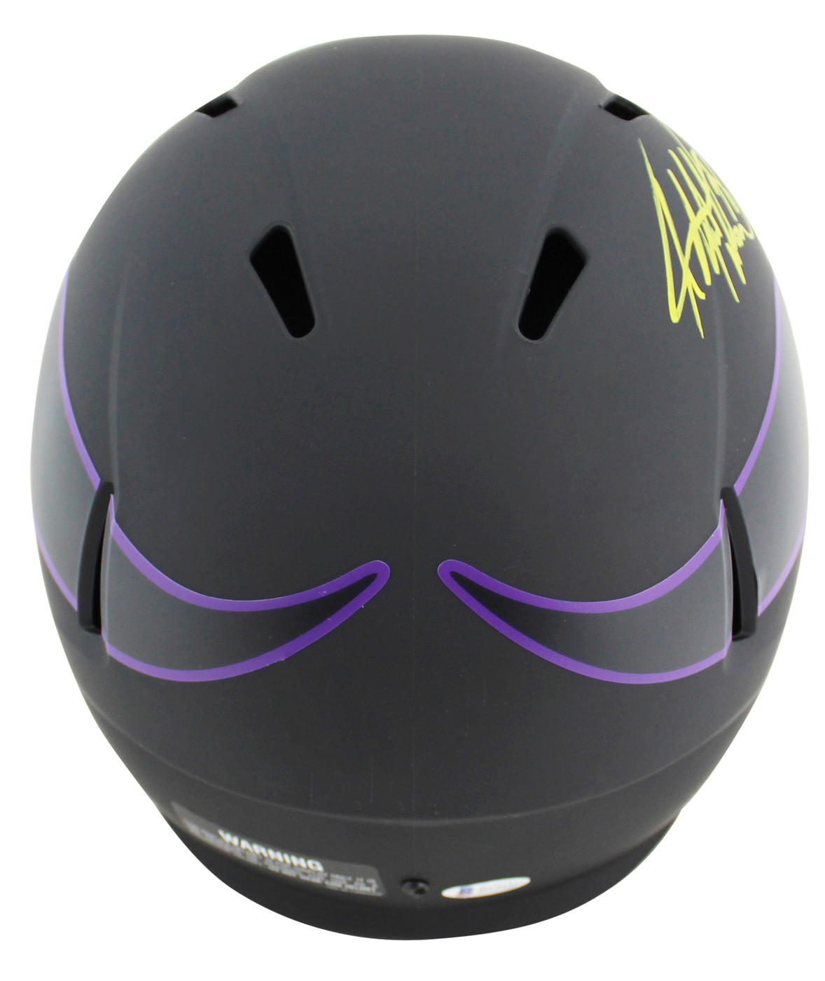 Vikings Adrian Peterson Signed Eclipse Full Size Speed Rep Helmet W/ Case BAS Wt