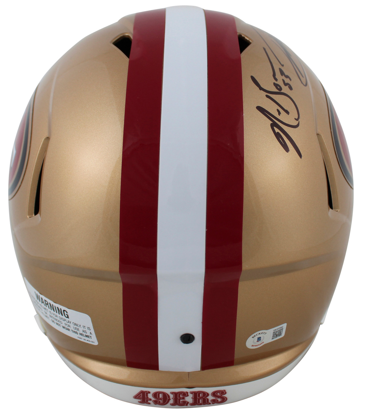 49ers Patrick Willis & Navorro Bowman Signed F/S Speed Rep Helmet w Case BAS W 2