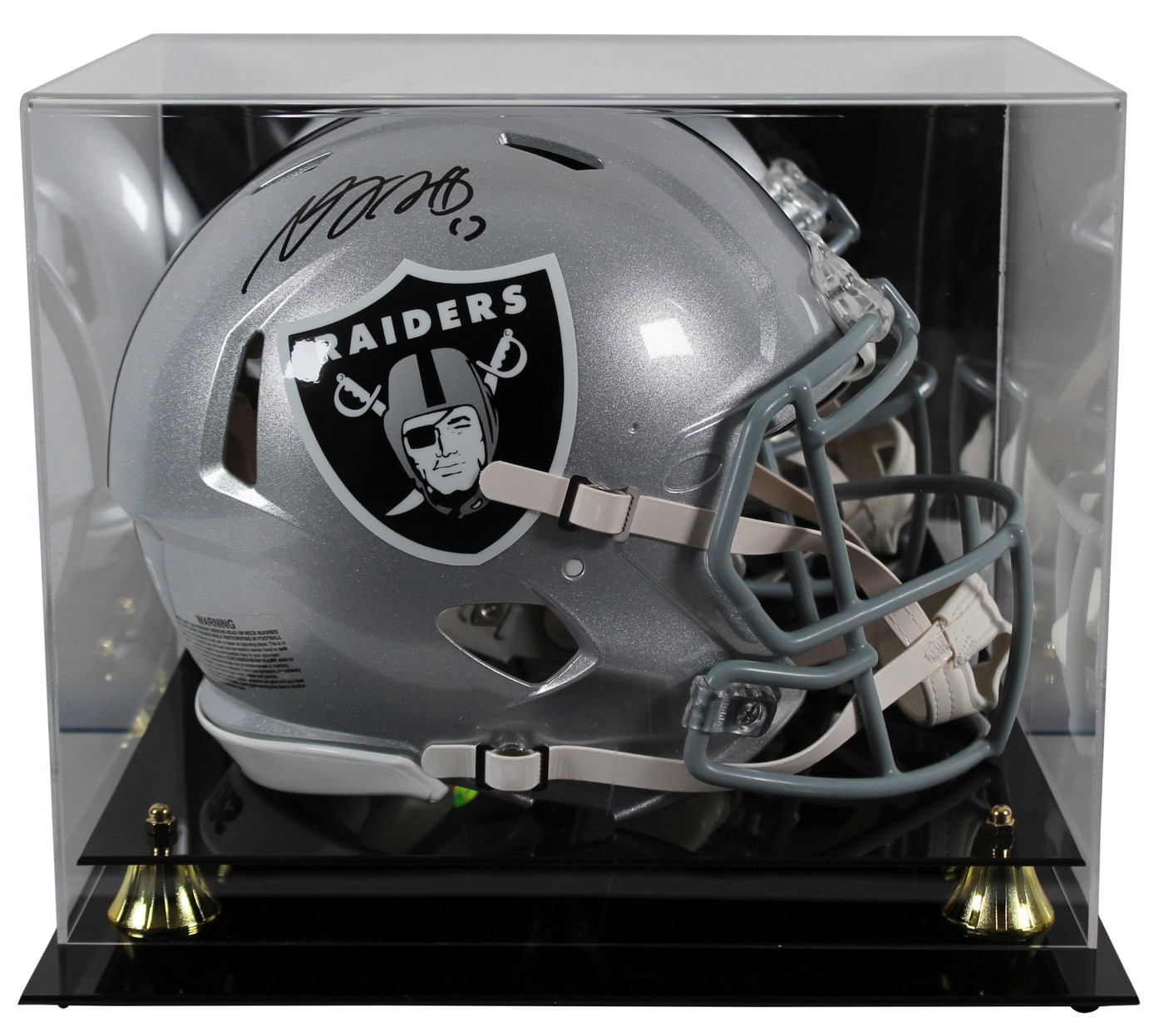 Raiders Davante Adams Signed Full Size Speed Proline Helmet W/ Case BAS Witness