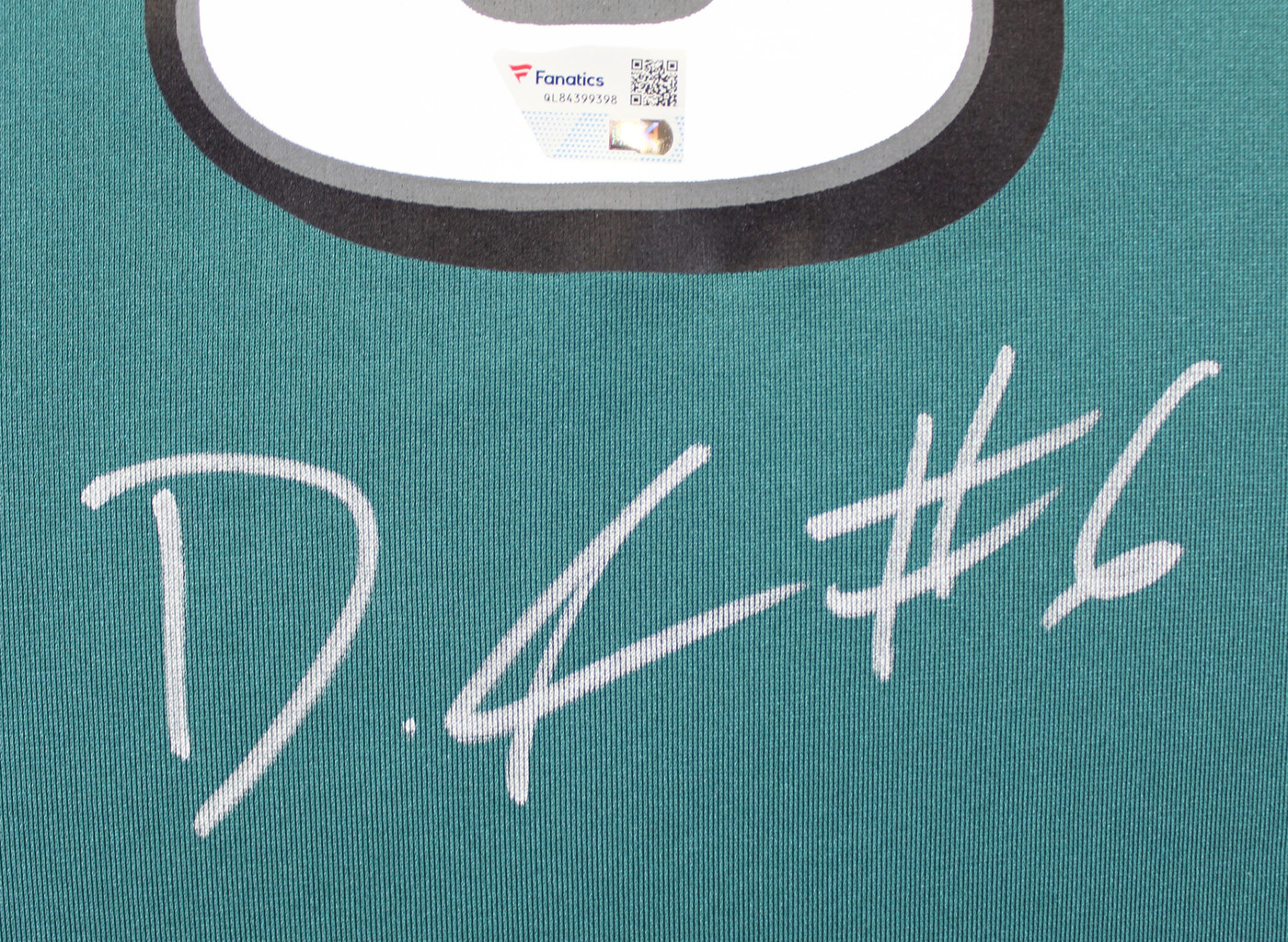 Eagles DeVonta Smith Authentic Signed Green Nike Game Jersey Fanatics Version 1