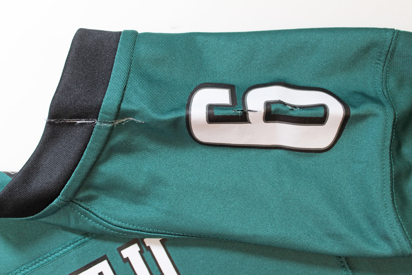 Eagles DeVonta Smith Authentic Signed Green Nike Game Jersey Fanatics Version 1