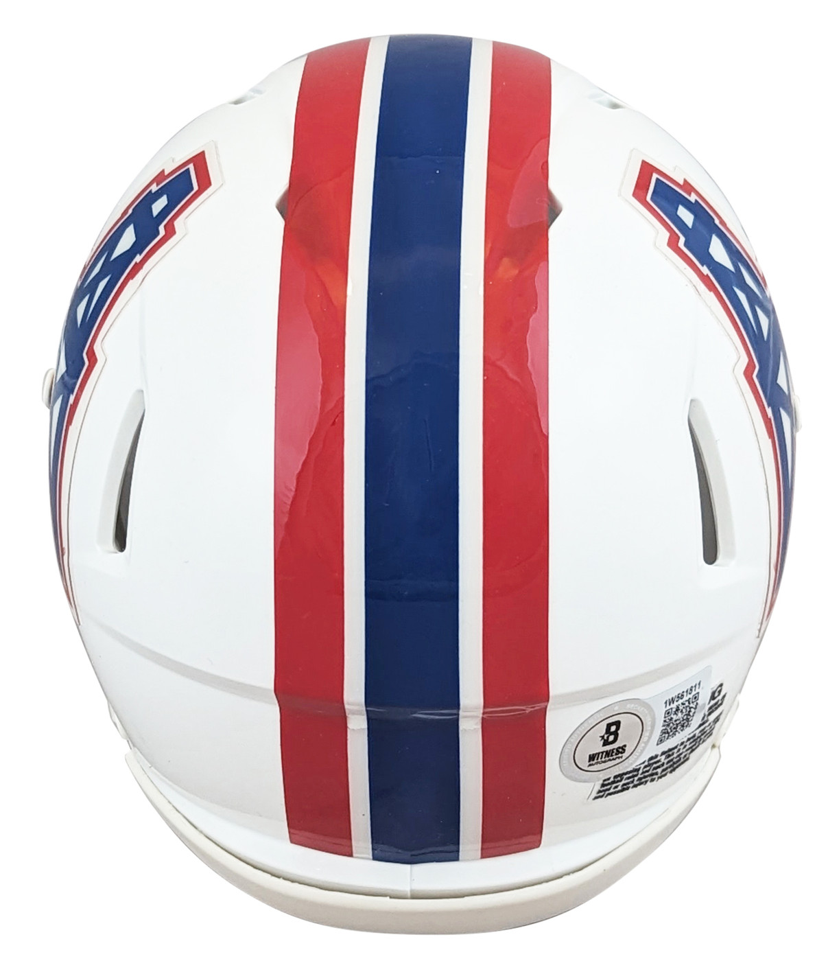 Oilers Warren Moon "HOF 06" Signed 1975-80 TB Speed Mini Helmet BAS Witnessed