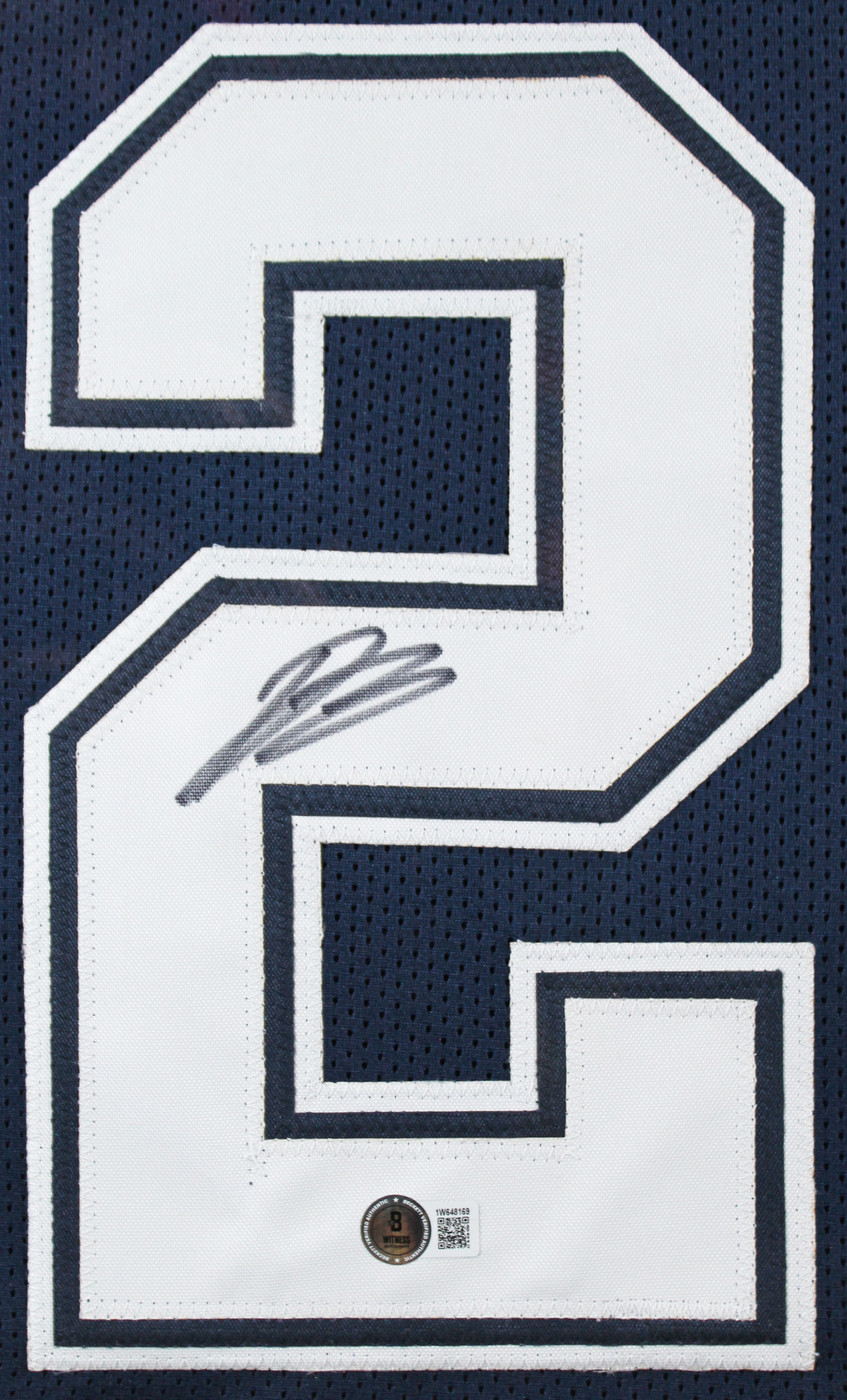 Daron Bland Authentic Signed Navy Pro Style Framed Jersey BAS Witnessed