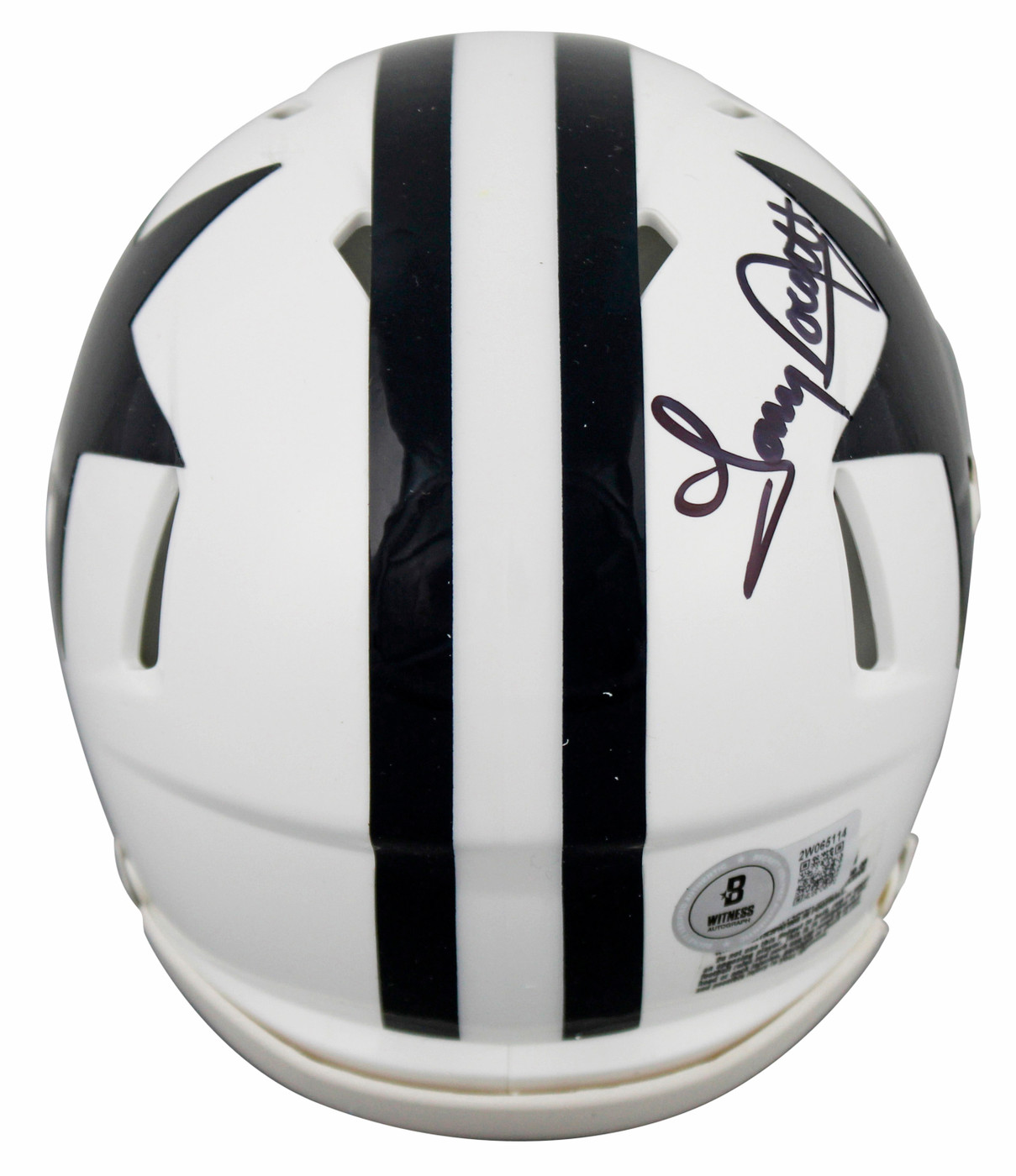 Cowboys Emmitt Smith & Tony Dorsett Signed 1960-63 TB Speed Mini Helmet BAS Wit