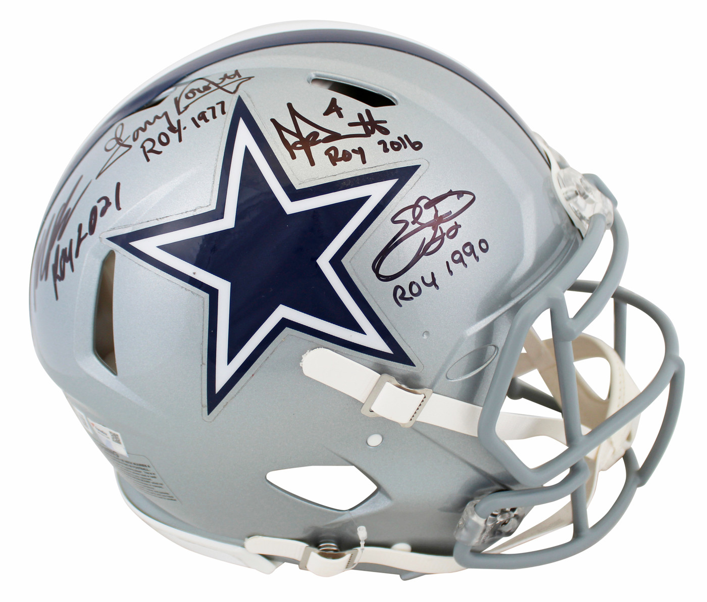 Cowboys Smith, Dorsett, Parsons & Prescott Signed F/S Speed Proline Helmet BAS 1
