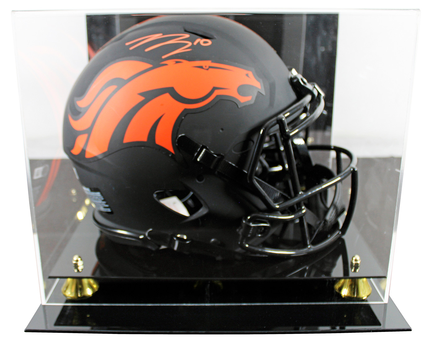 Broncos Bo Nix Signed Eclipse Full Size Speed Proline Helmet W/ Case BAS Witness