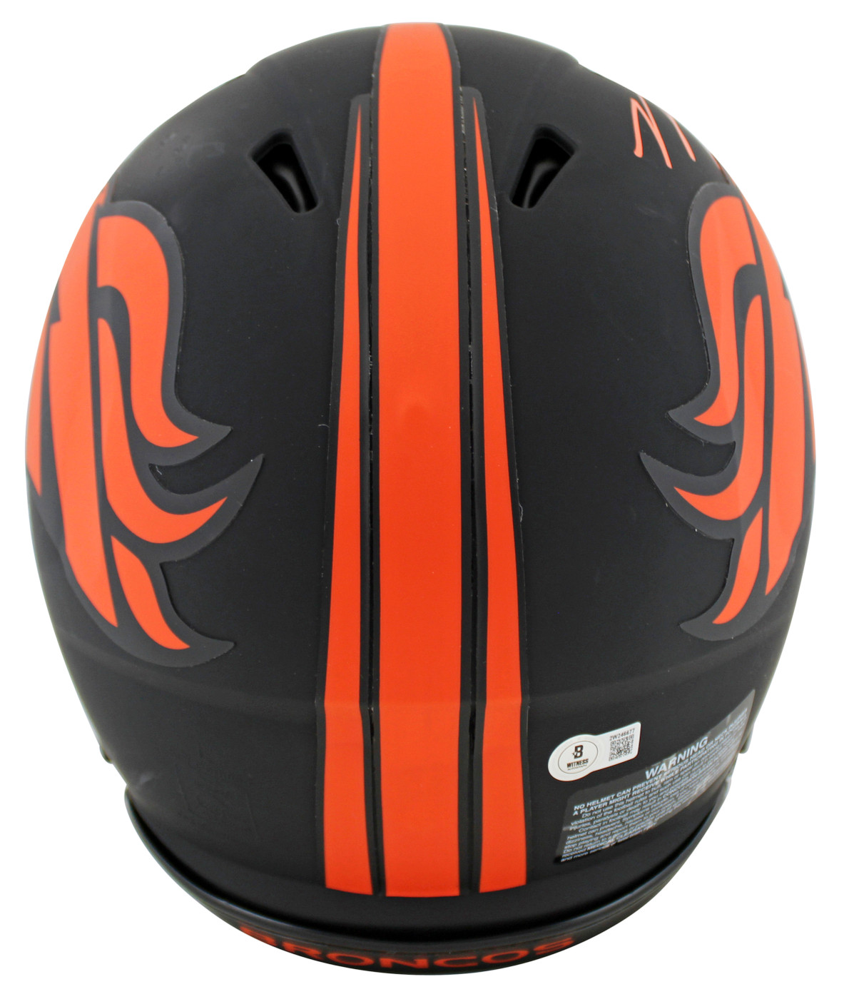 Broncos Bo Nix Signed Eclipse Full Size Speed Proline Helmet BAS Witnessed