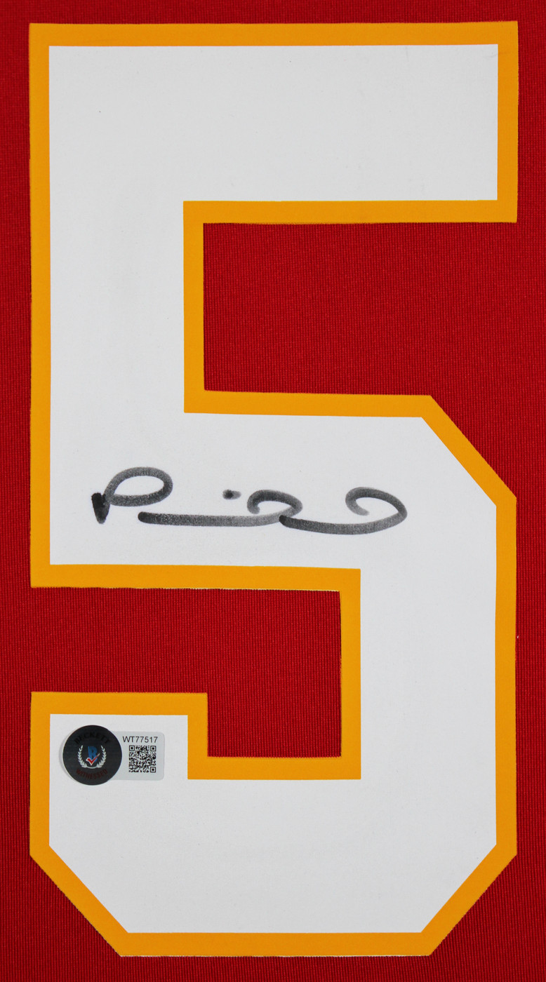 Chiefs Patrick Mahomes Signed Red Nike SB LVIII Logo Framed Jersey