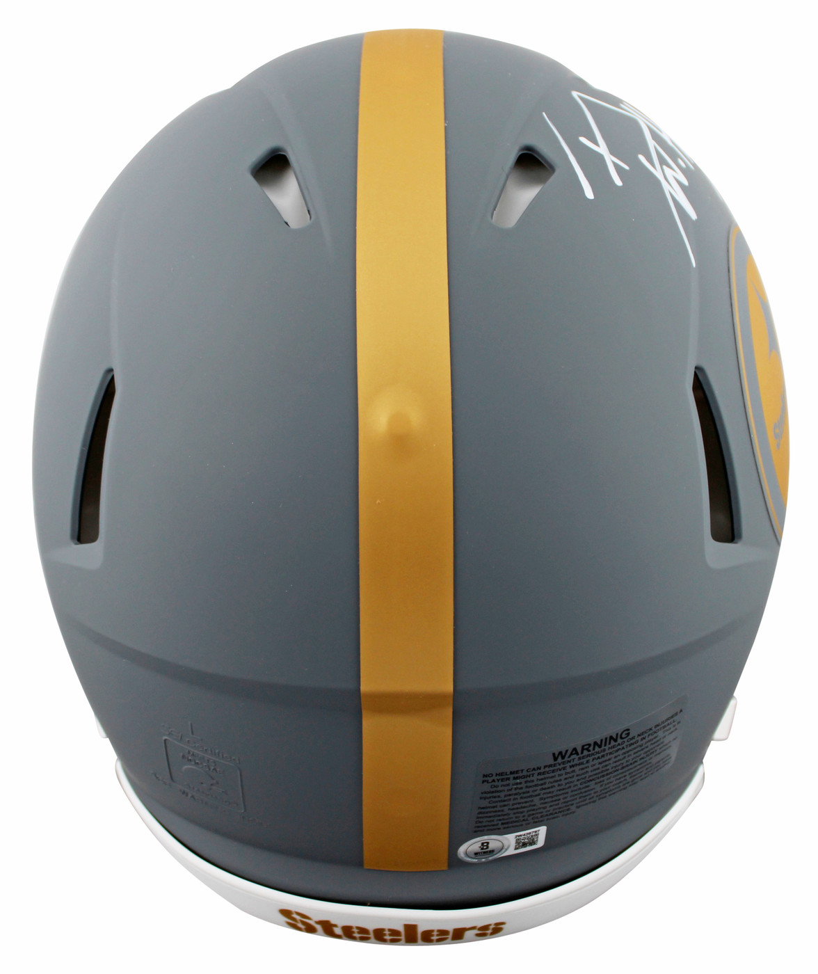 Steelers T.J. Watt Signed Slate Full Size Speed Proline Helmet W