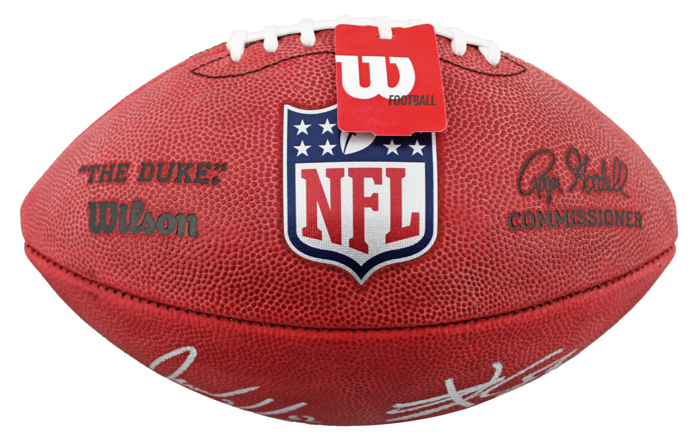 Travis Kelce & Jason Kelce "New Heights" Signed Official "Duke" Nfl Football BAS