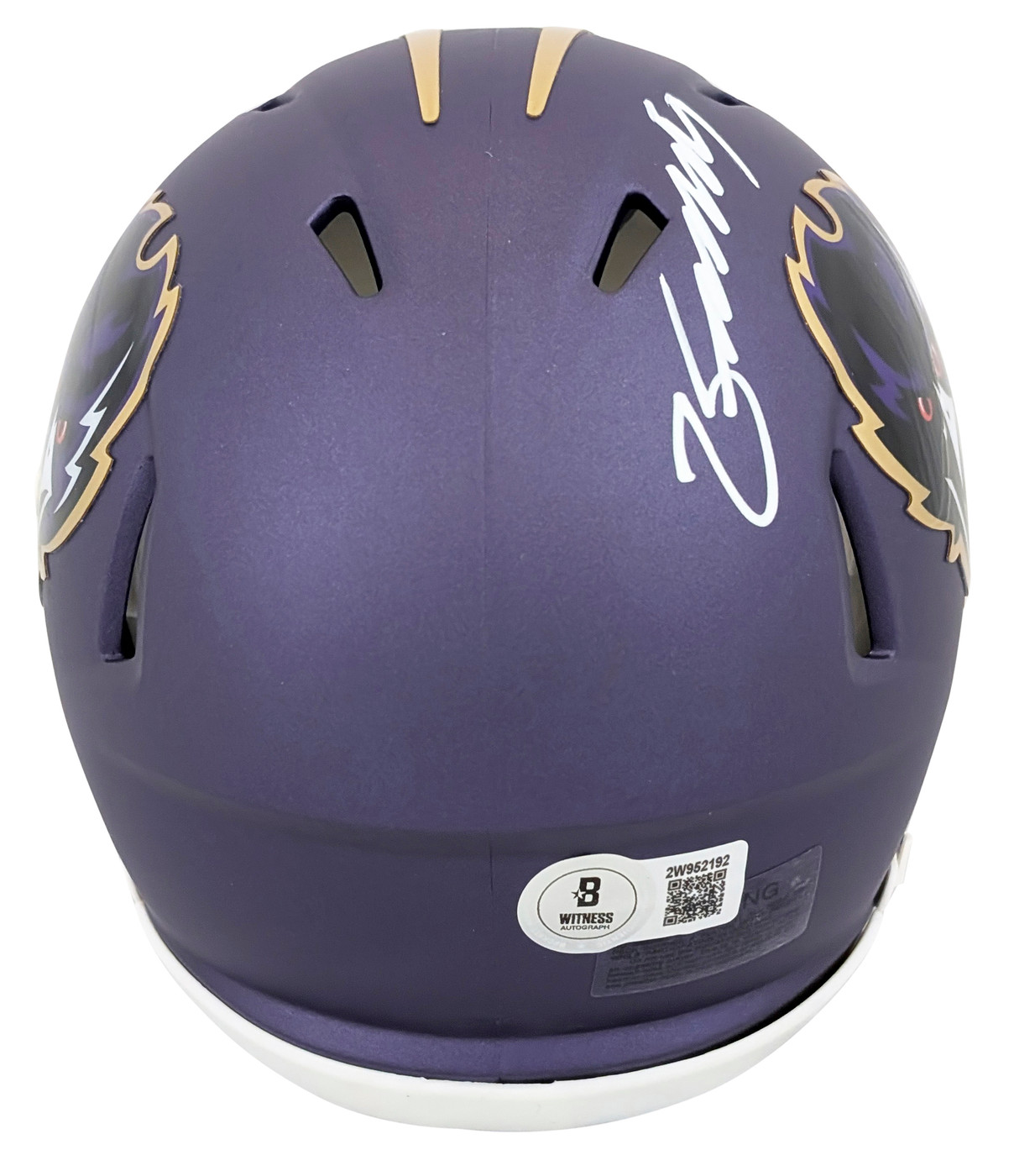 Ravens Zay Flowers Signed 2024 On-Field Alt Speed Mini Helmet BAS