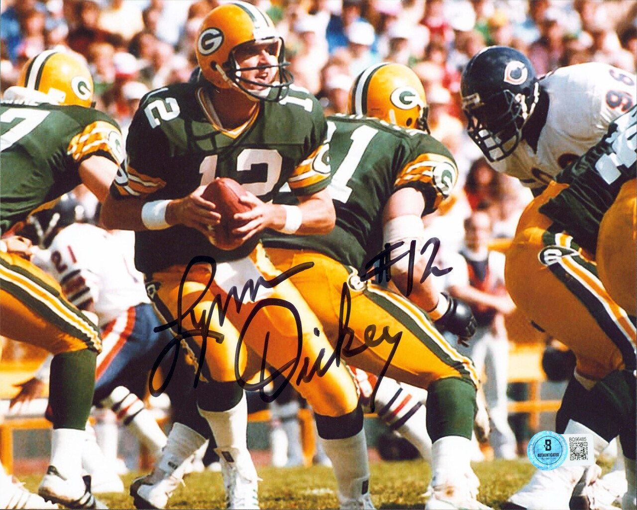 Packers Lynn Dickey Authentic Signed 8x10 Horizontal Photo BAS #BQ96485