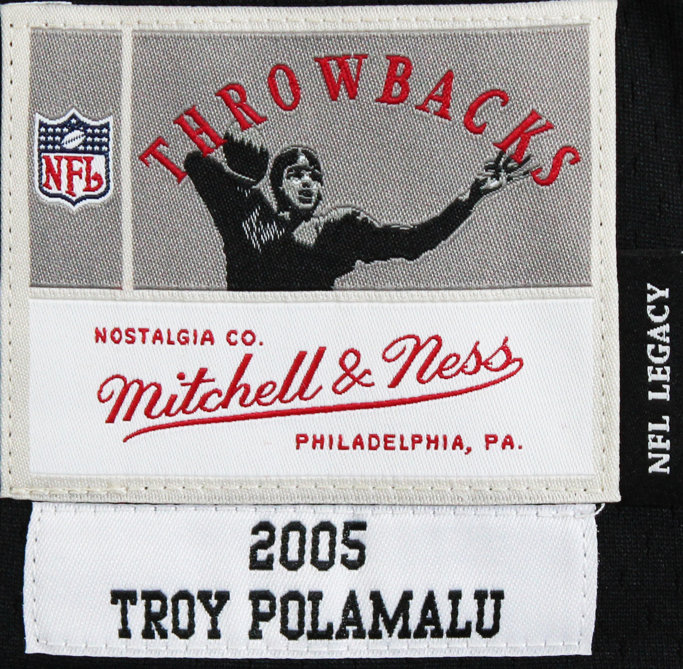 Steelers Troy Polamalu Authentic Signed Black Mitchell & Ness