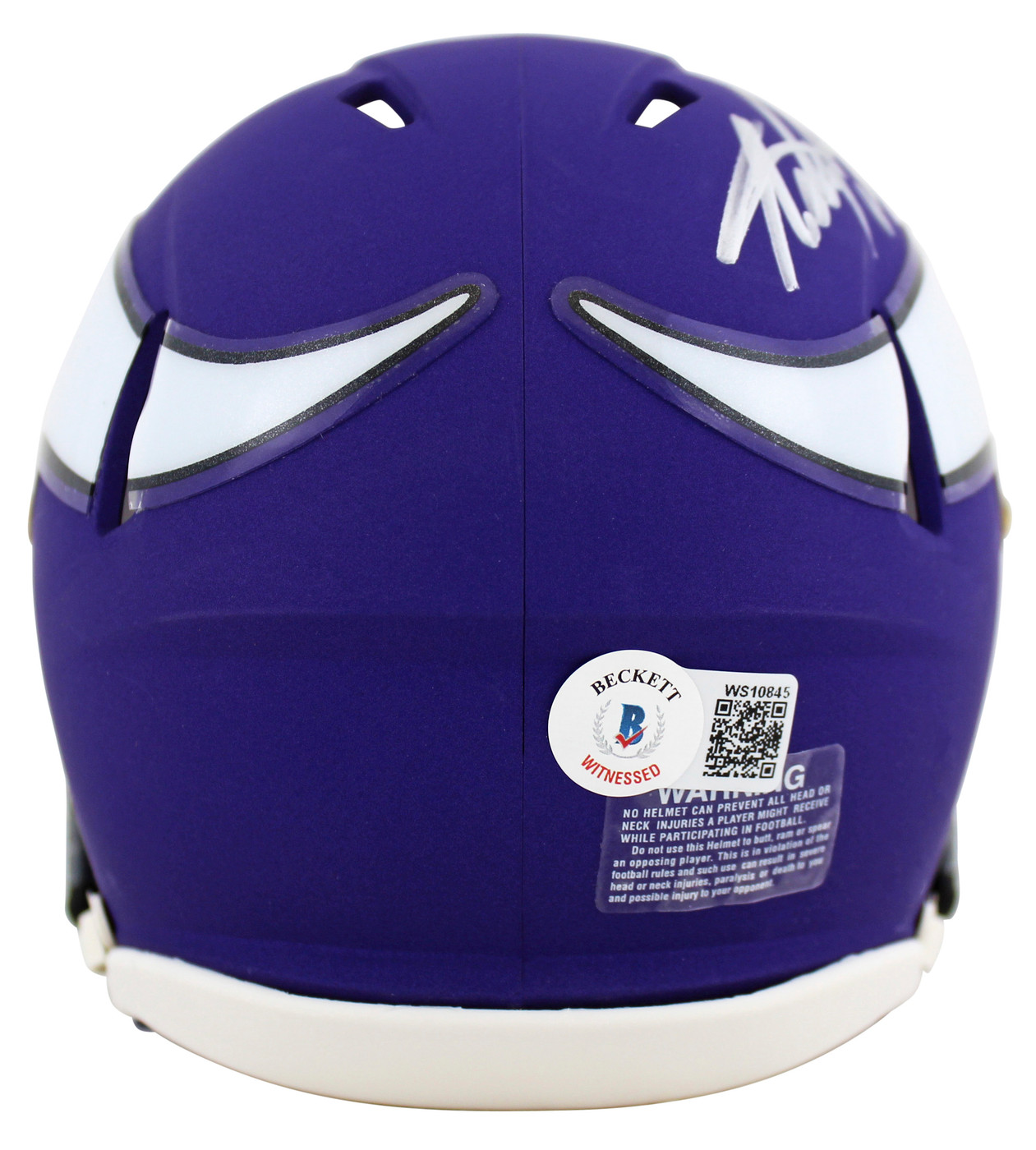 Vikings Adrian Peterson Authentic Signed Mini Helmet W/ Case BAS