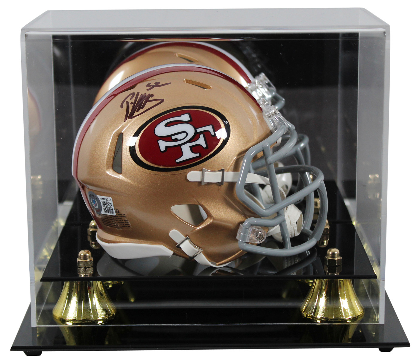 49ers Patrick Willis Authentic Signed Speed Mini Helmet w/ Case BAS Witness
