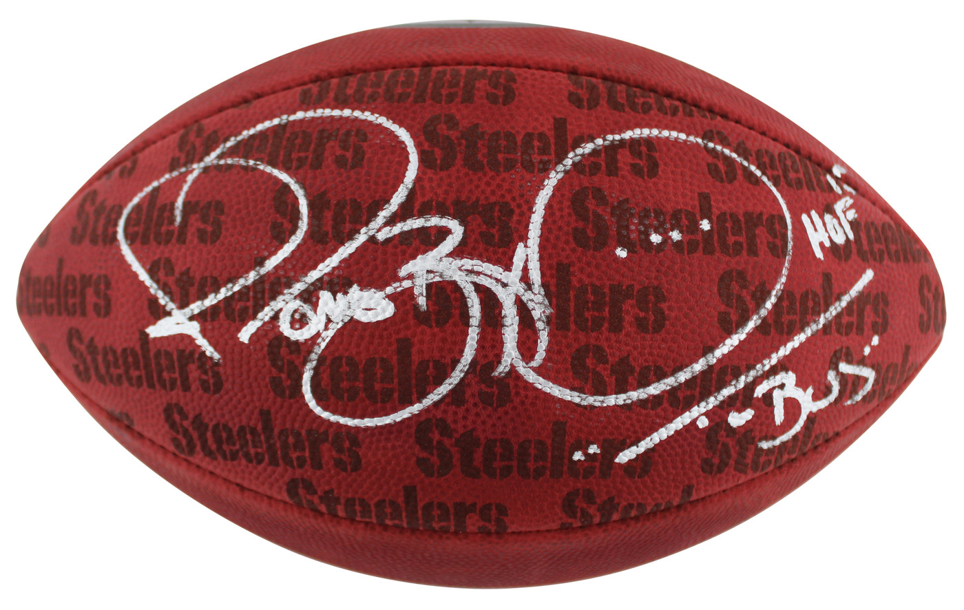 Steelers Jerome Bettis "2x Insc" Signed The Duke Showcase Football W/ Case BAS W