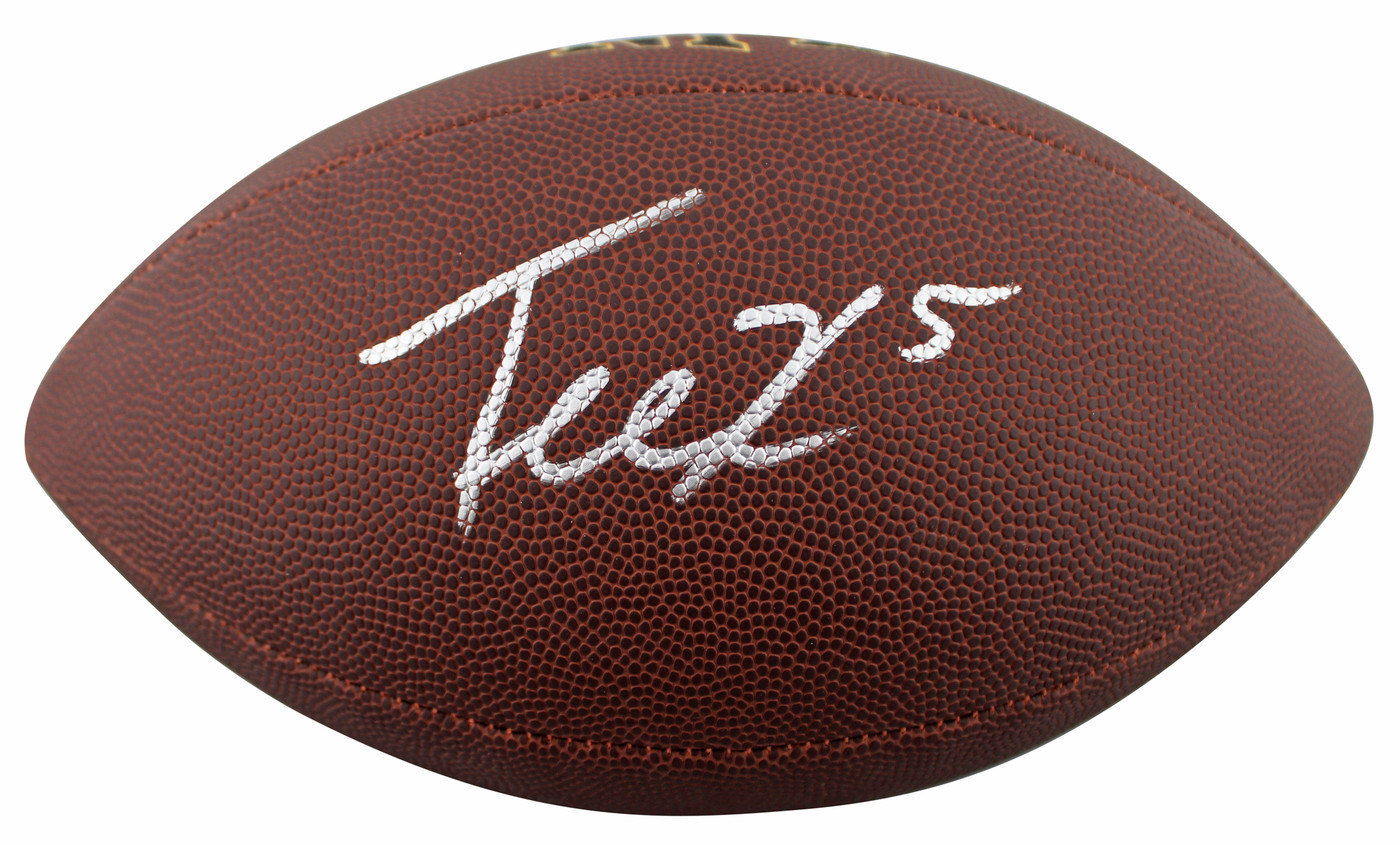 Bengals Tee Higgins Signed Wilson Super Grip Football W/ Case BAS