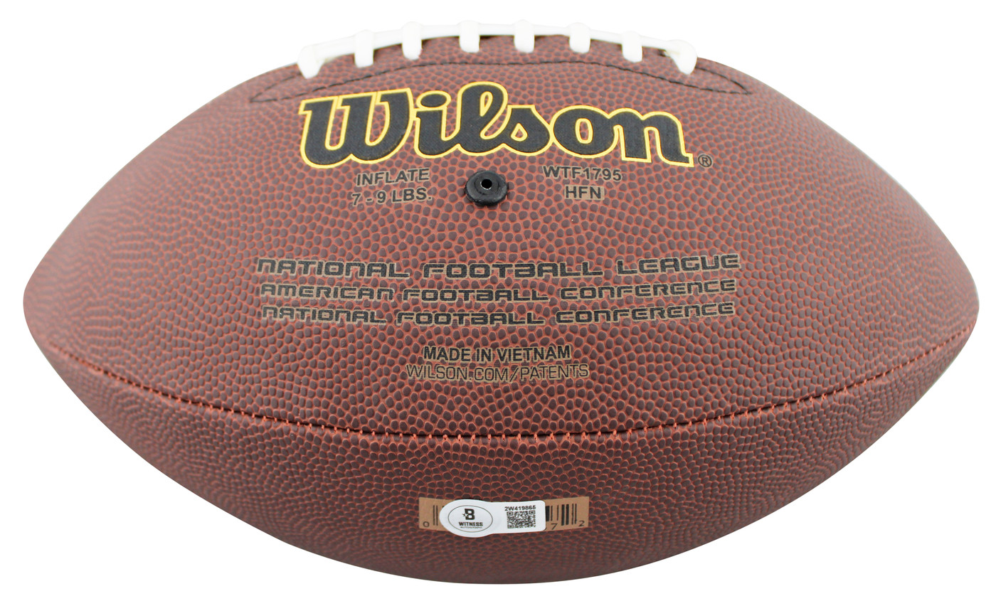 Bengals Tee Higgins Signed Wilson Super Grip Football W/ Case BAS