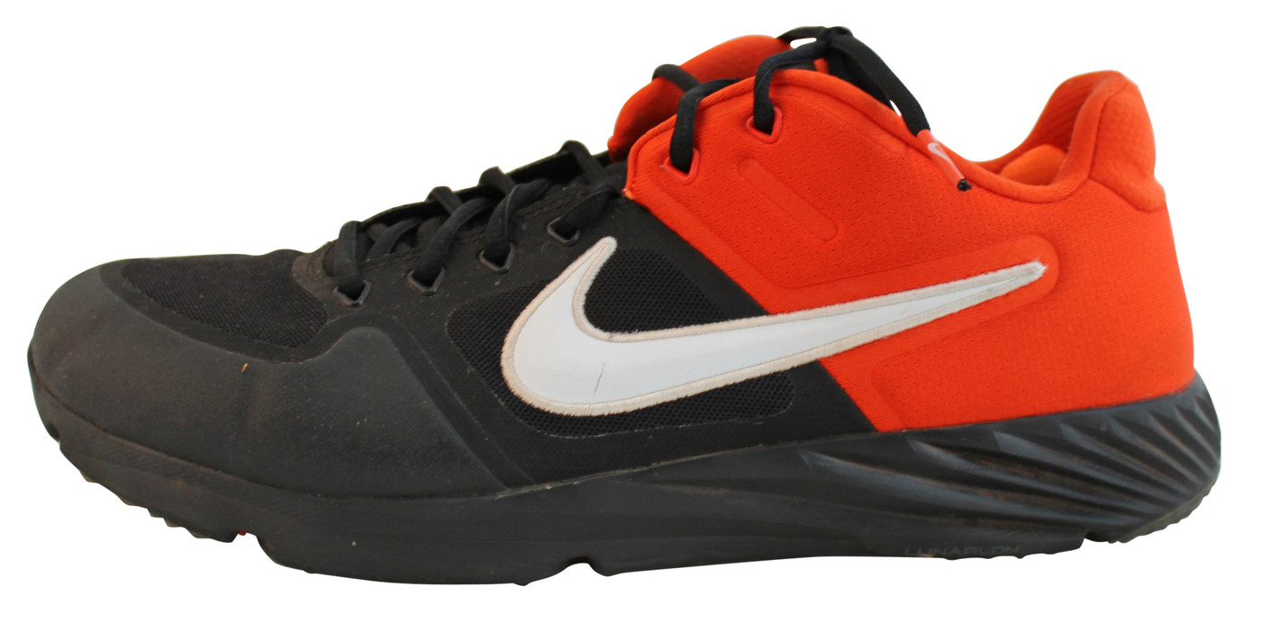 Giants Tyler Beede Authentic Signed 2018 Game Used Nike Turf Shoes BAS #V27063
