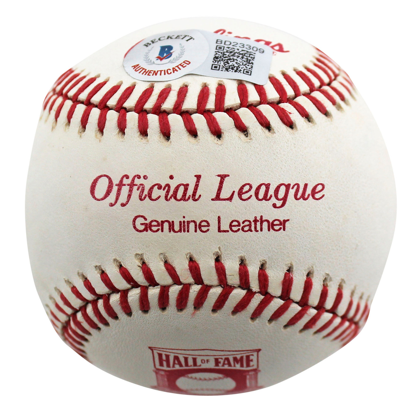Braves Eddie Mathews Authentic Signed HOF Logo Oml Baseball Autographed BAS 2