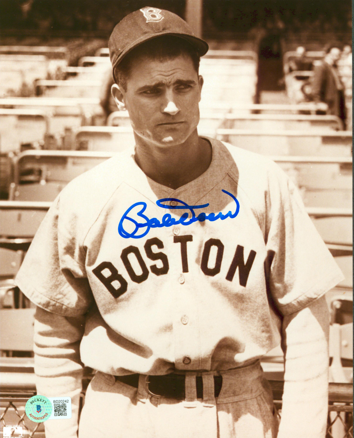 Red Sox Bobby Doerr Authentic Signed 8x10 Vertical Closeup Photo Autographed BAS