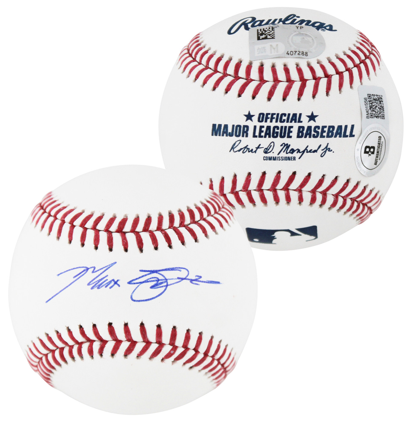 Rangers Max Scherzer Authentic Signed Manfred Oml Baseball w/ Case