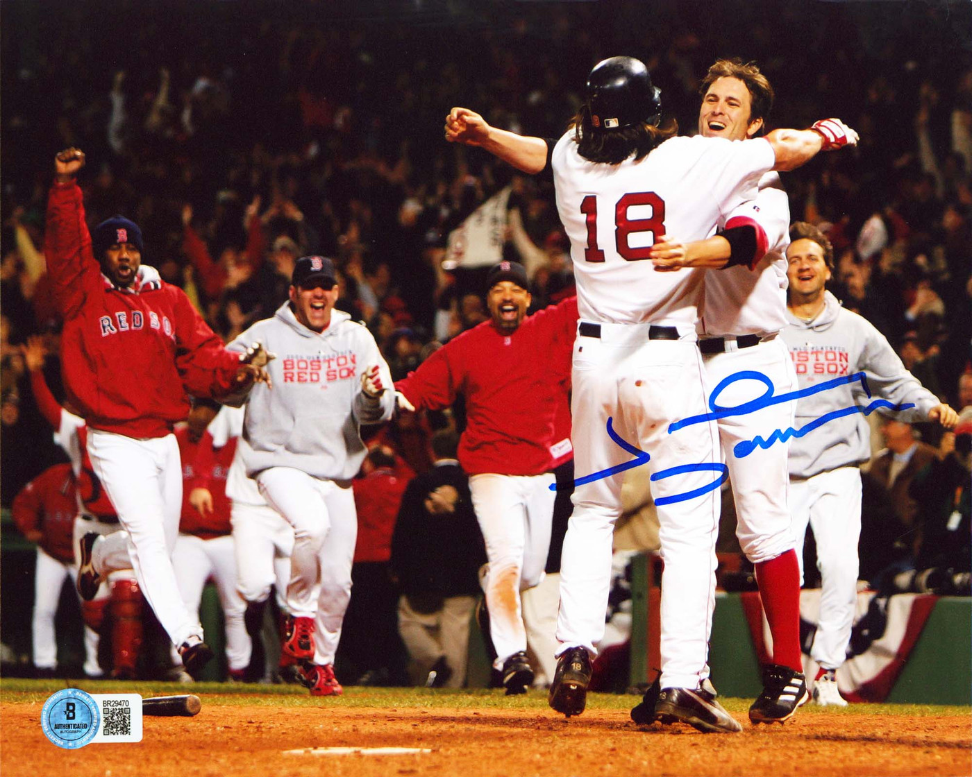 Red Sox Johnny Damon Authentic Signed 8x10 Horizontal Photo BAS