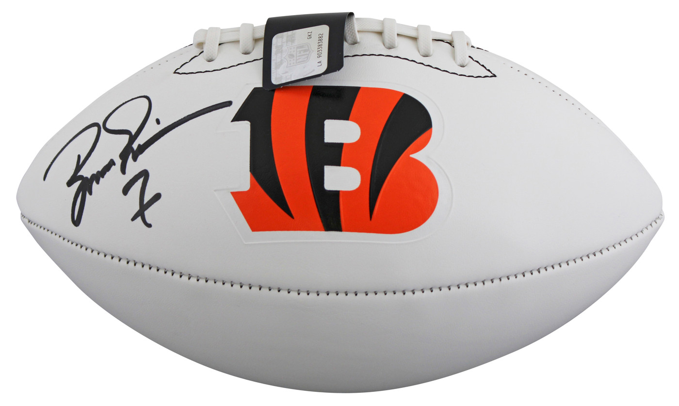 Bengals Boomer Esiason Signed Franklin White Panel Logo Football