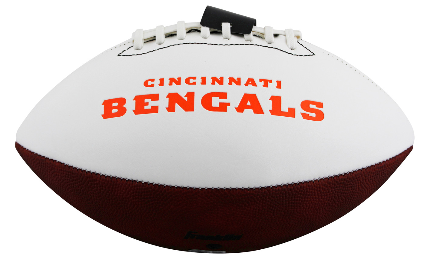 Bengals Boomer Esiason Signed Franklin White Panel Logo Football