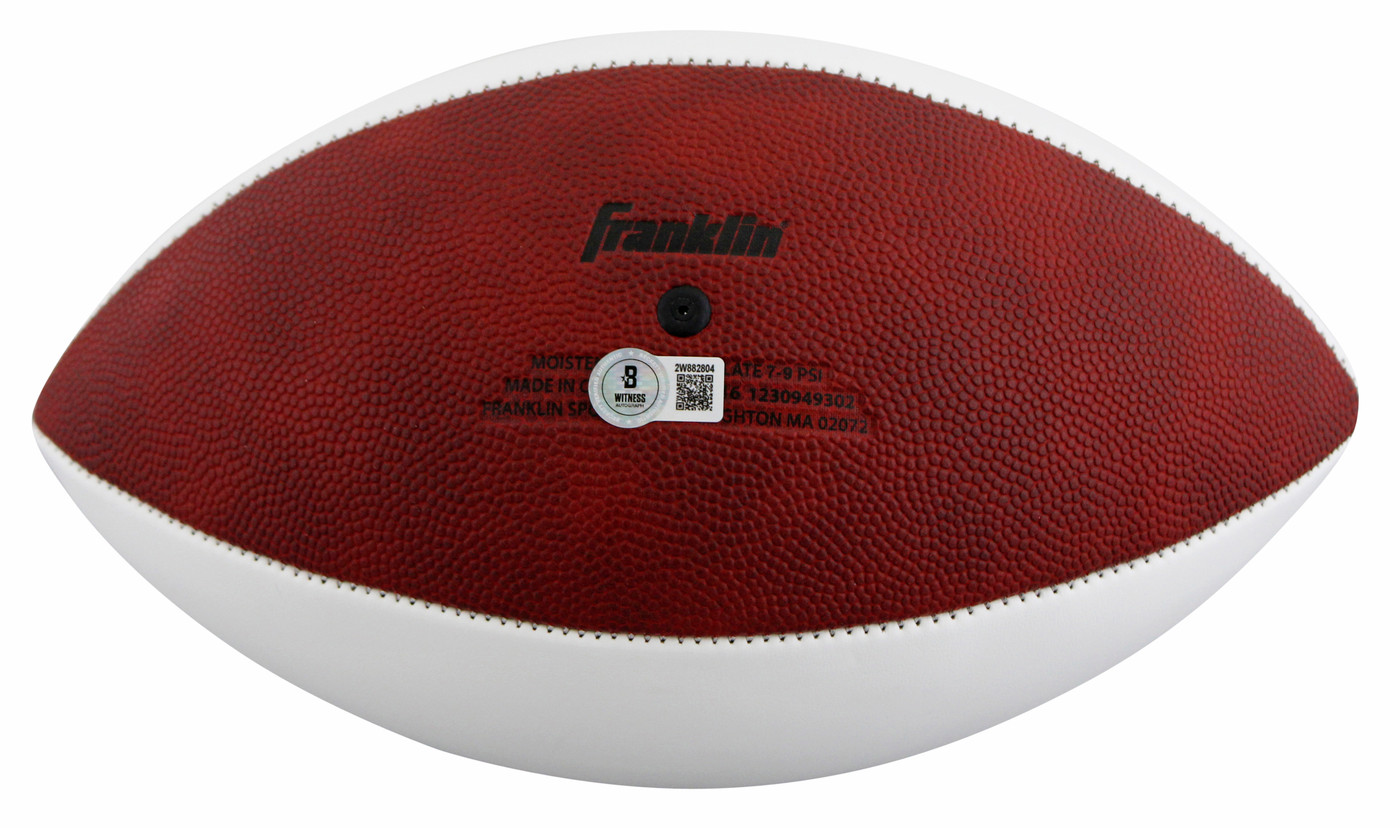Bengals Boomer Esiason Signed Franklin White Panel Logo Football