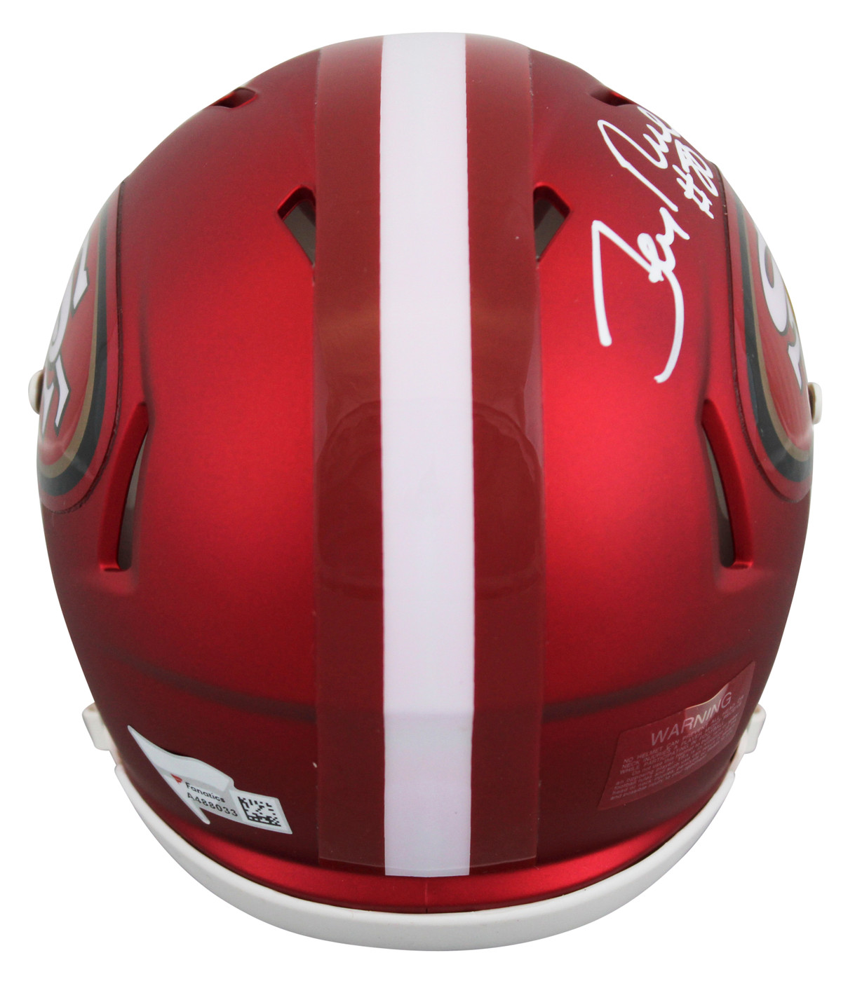 49ers Jerry Rice Authentic Signed Blaze Speed Mini Helmet W/ Case